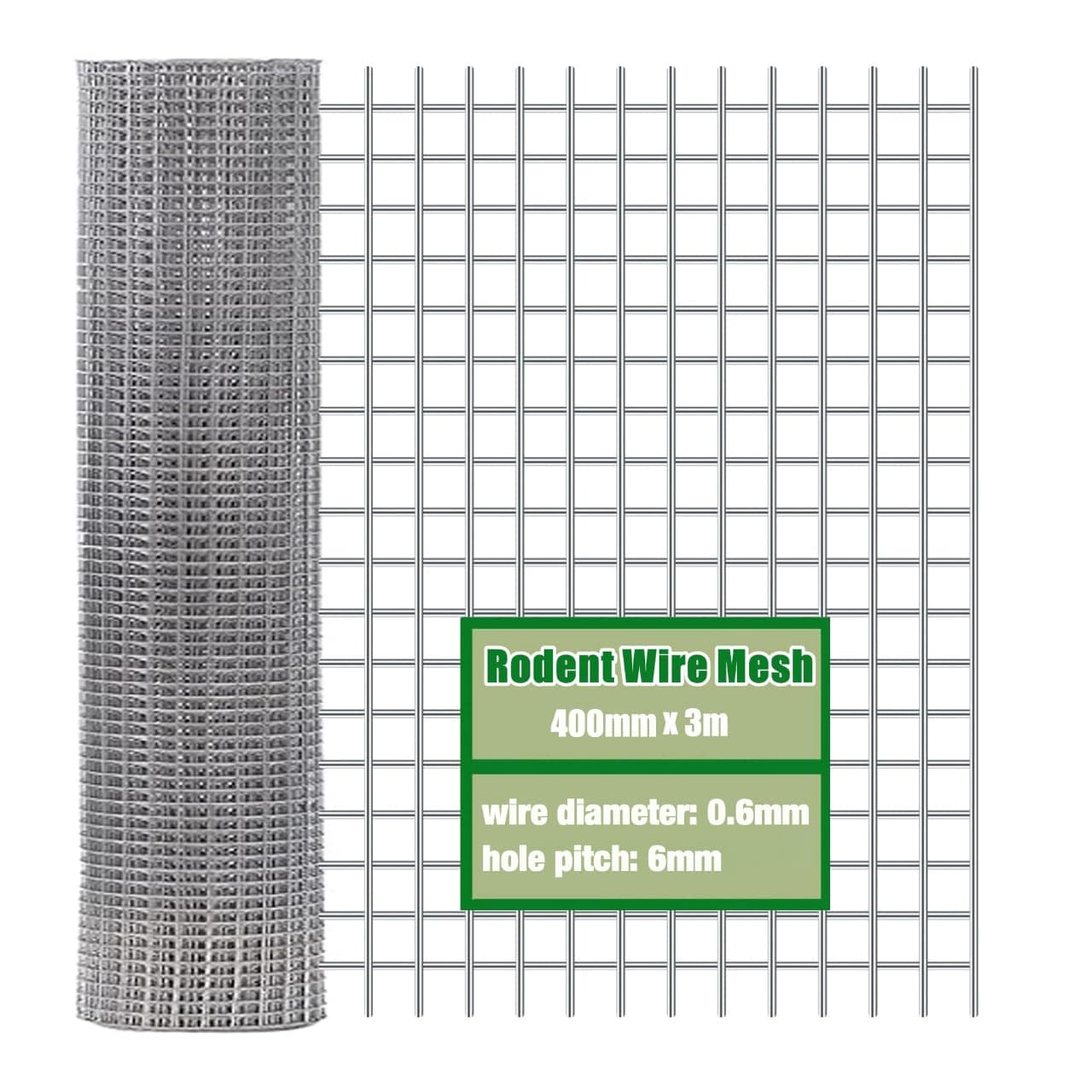 Rodent Proofing Wire Mesh 400mm x 3m,Galvanised Wire Mesh- Keep Rats Out & Protect Your Home, Wire Mesh Roll for Garden and DIY Project,Rat Proof Mesh Sheet-Easy to Install - Maintenance-Free
