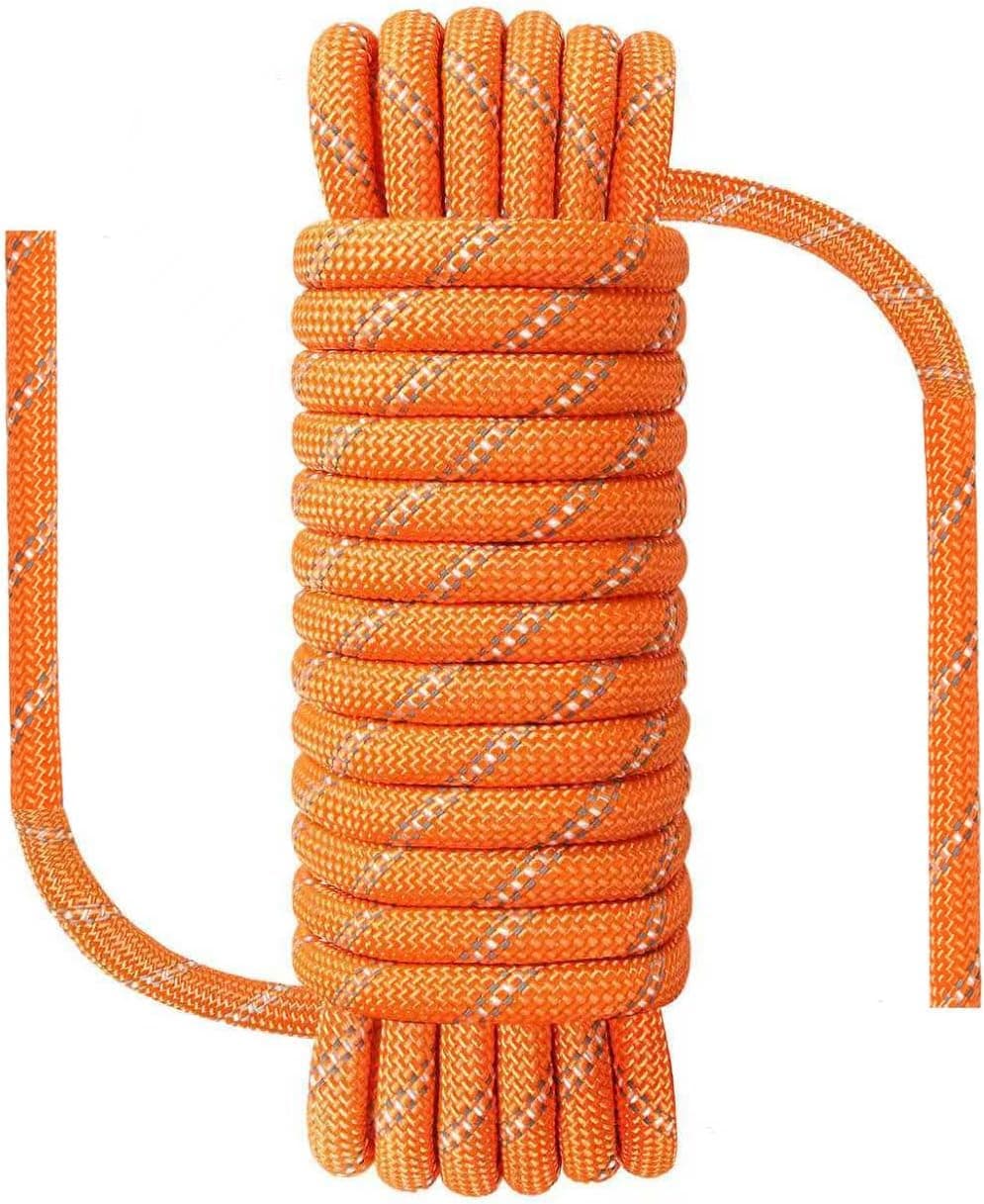 Climbing Rope, Waterproof Anti-Freezing Static Rope, Reflective, Floating, for Climbing, Arborist, Rappelling, Swing, Boating, Marine, Rafting and Caving