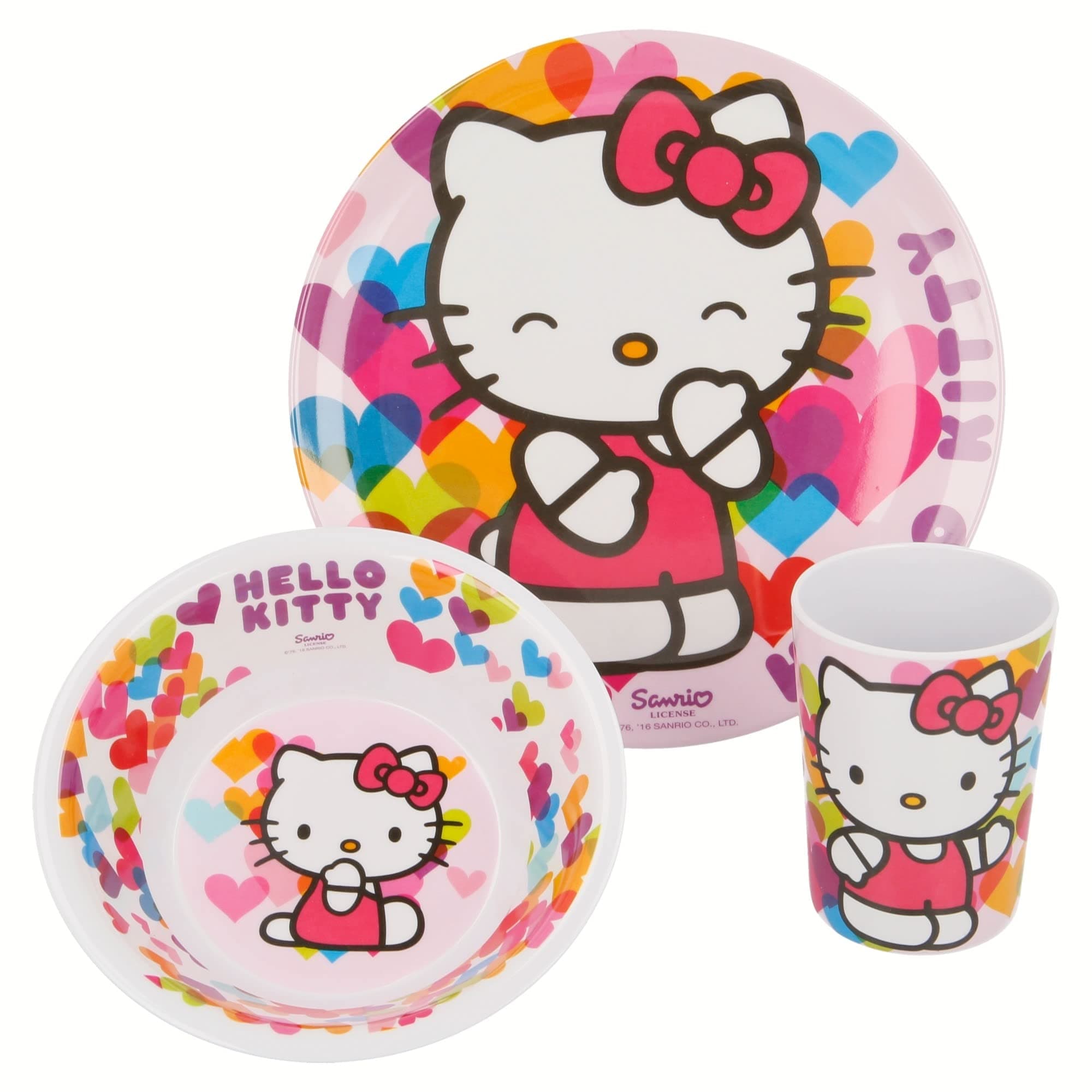 82290 Breakfast Set Melamina Sin Orla 3 Pieces, Multi-Colour, H 5.9 x W 7.2 x D 2.9 cm