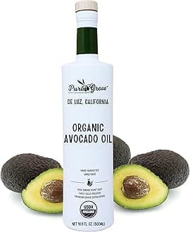 Pura Grove Organic Avocado Oil For Cooking - High Smoke Point Cold Pressed Premium Grade Avocado Oil - 16.9 Fl Oz Opaque Glass Bottle 2024 Harvest 2025 Bottled