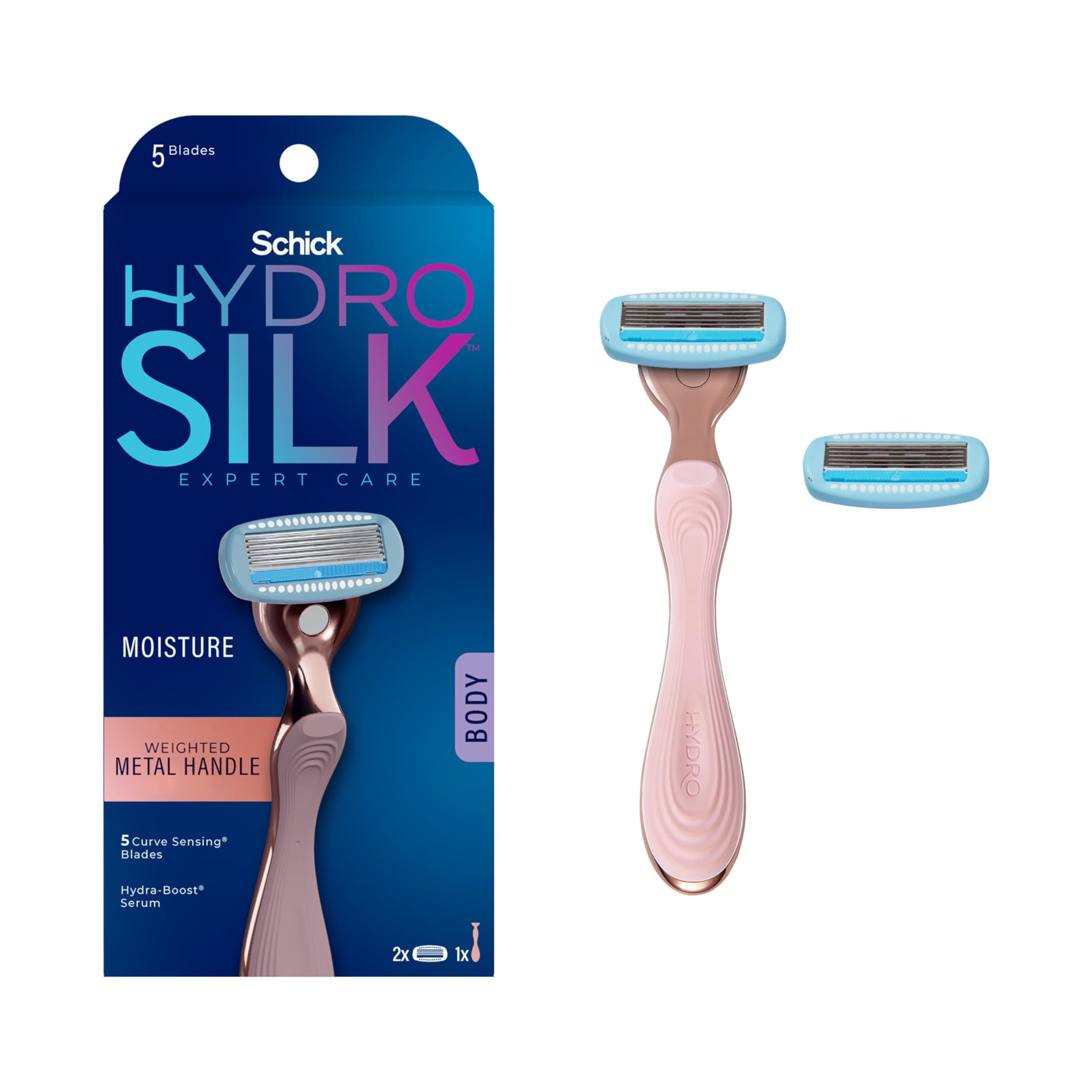 Hydro Silk Rose Gold Metal Handle Razor