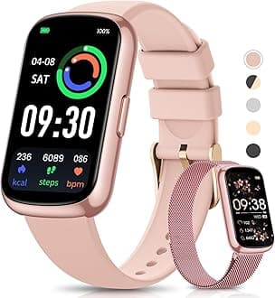 DEKELIFEHealth & Fitness Tracker, Smart Watches for Women with 24/7 Heart Rate,Sleep Tracker, 20+ Sport Modes Fitness Watches for Women, Smart Watch for Phones, IP68 Step Tracker, Pedometer Watch, Gift