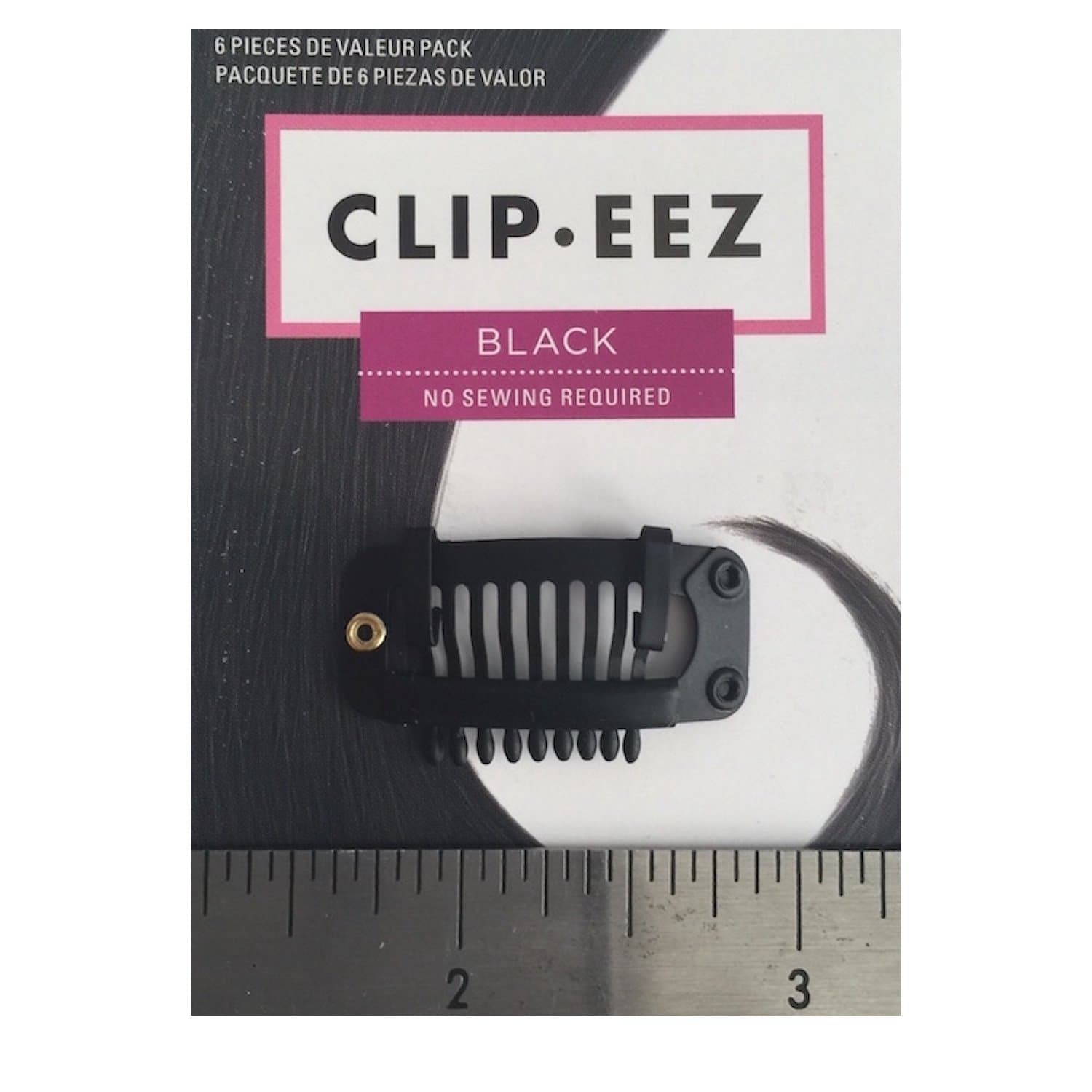 CLIP-EEZ No SEWING Need Wig CLIP Black
