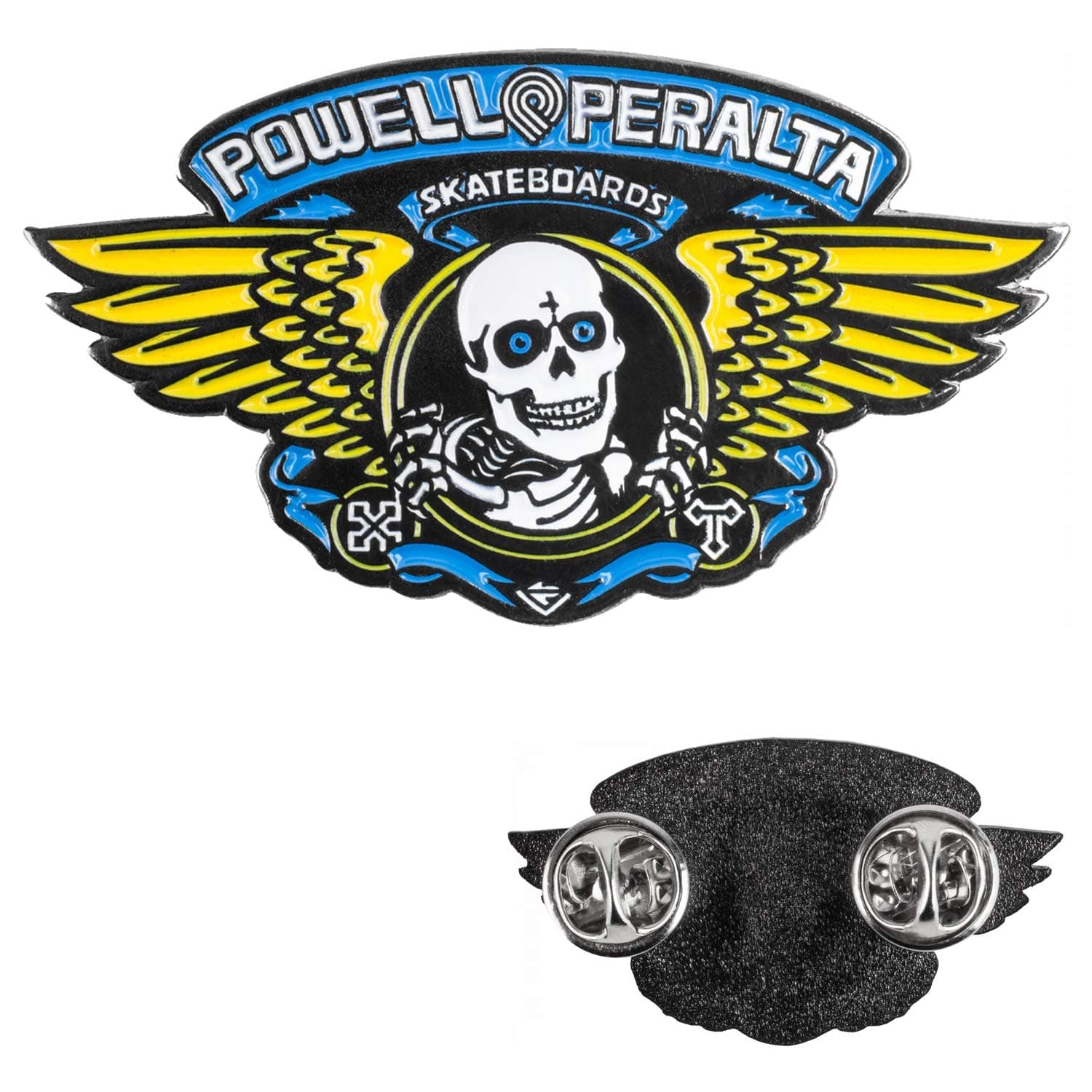 Powell Peralta Winged Ripper Blue Skateboard Lapel Pin