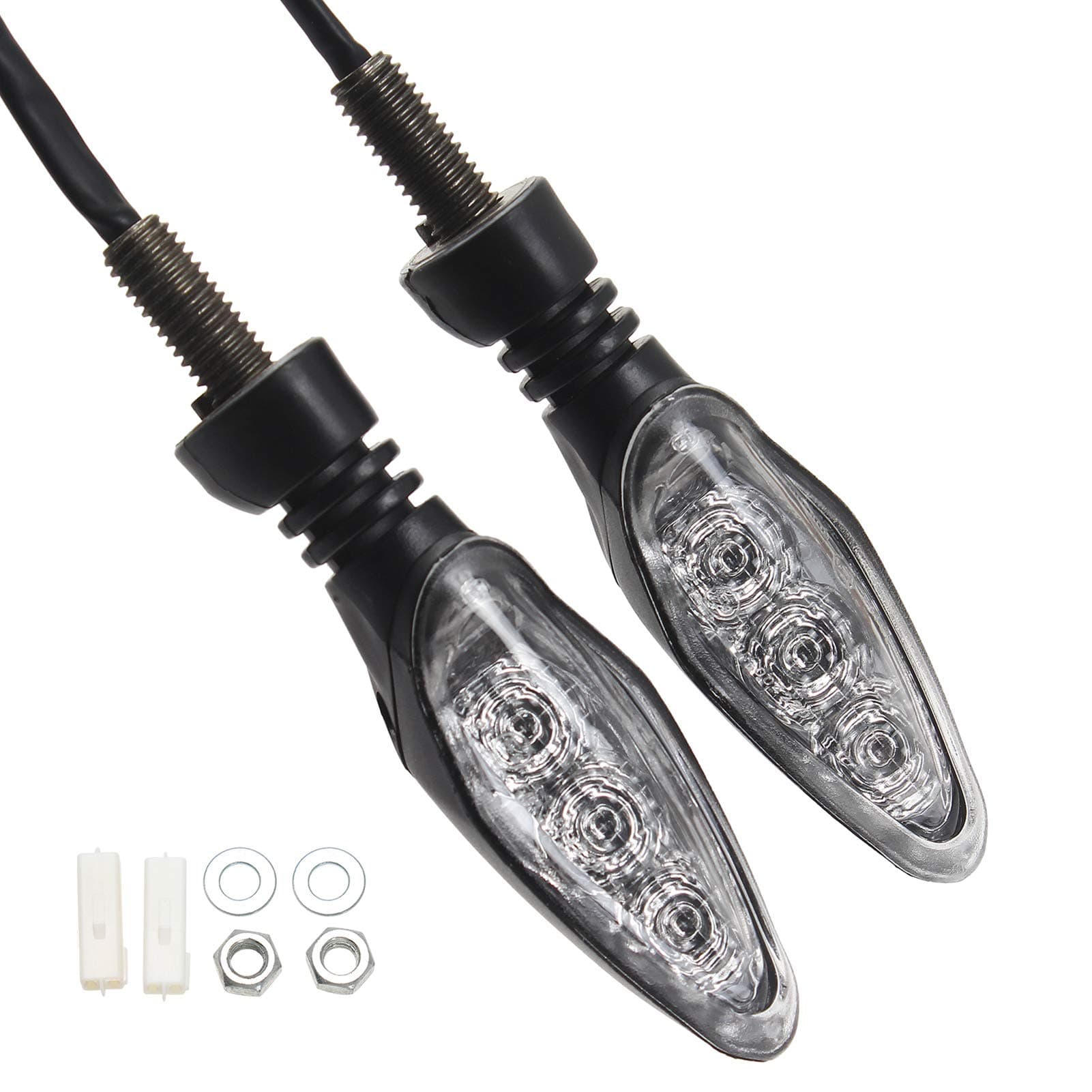 2 Pcs Motorcycle Front or Rear Turn Signal Indicators Compatible with KTM 990 890 790 690 530 525 500 450 350 250 1290 1190 1090 1050 (Clear)