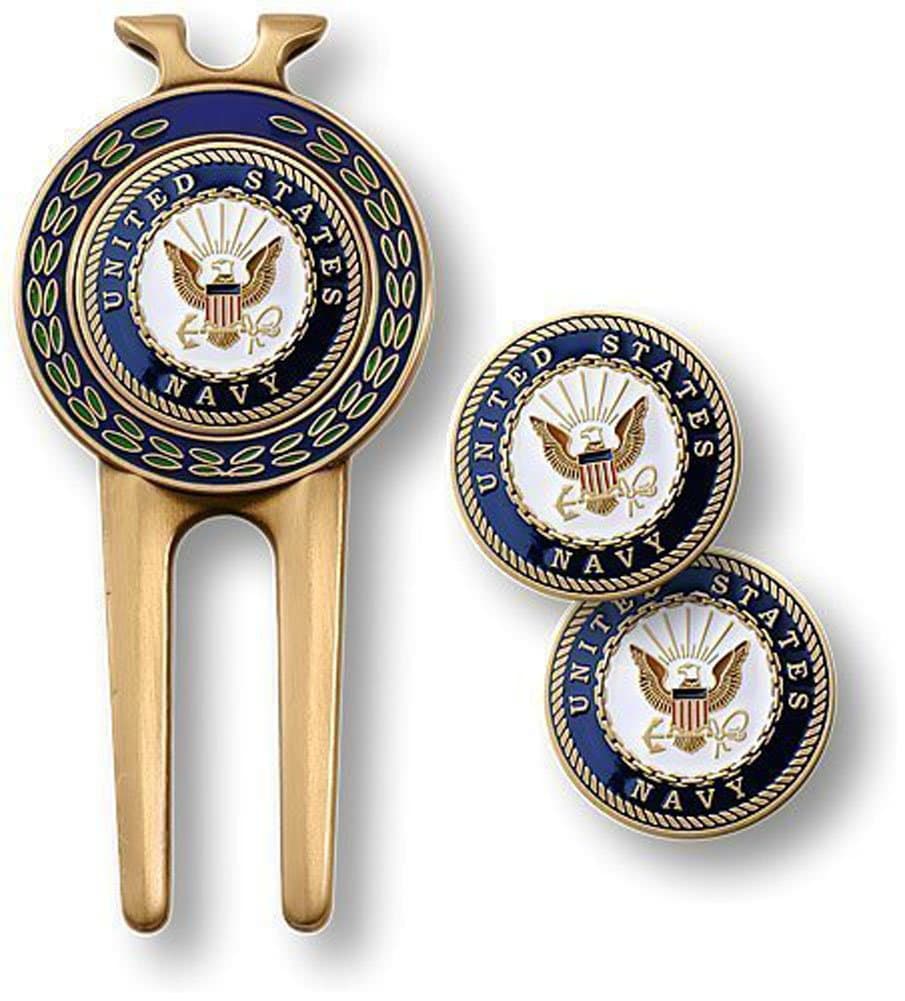 Armed Forces Depot U.S. Navy Divot Tool and Ball Markers