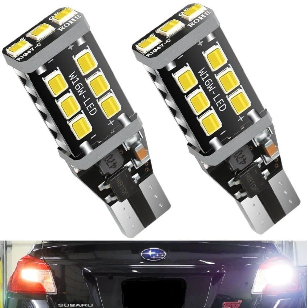 Trinity Space Extremely Bright Led Bulb 2200 Lumens ErrorFree 921 912 T10 T15 for Backup Reverse Lights, Xenon White, No Hyper Flash