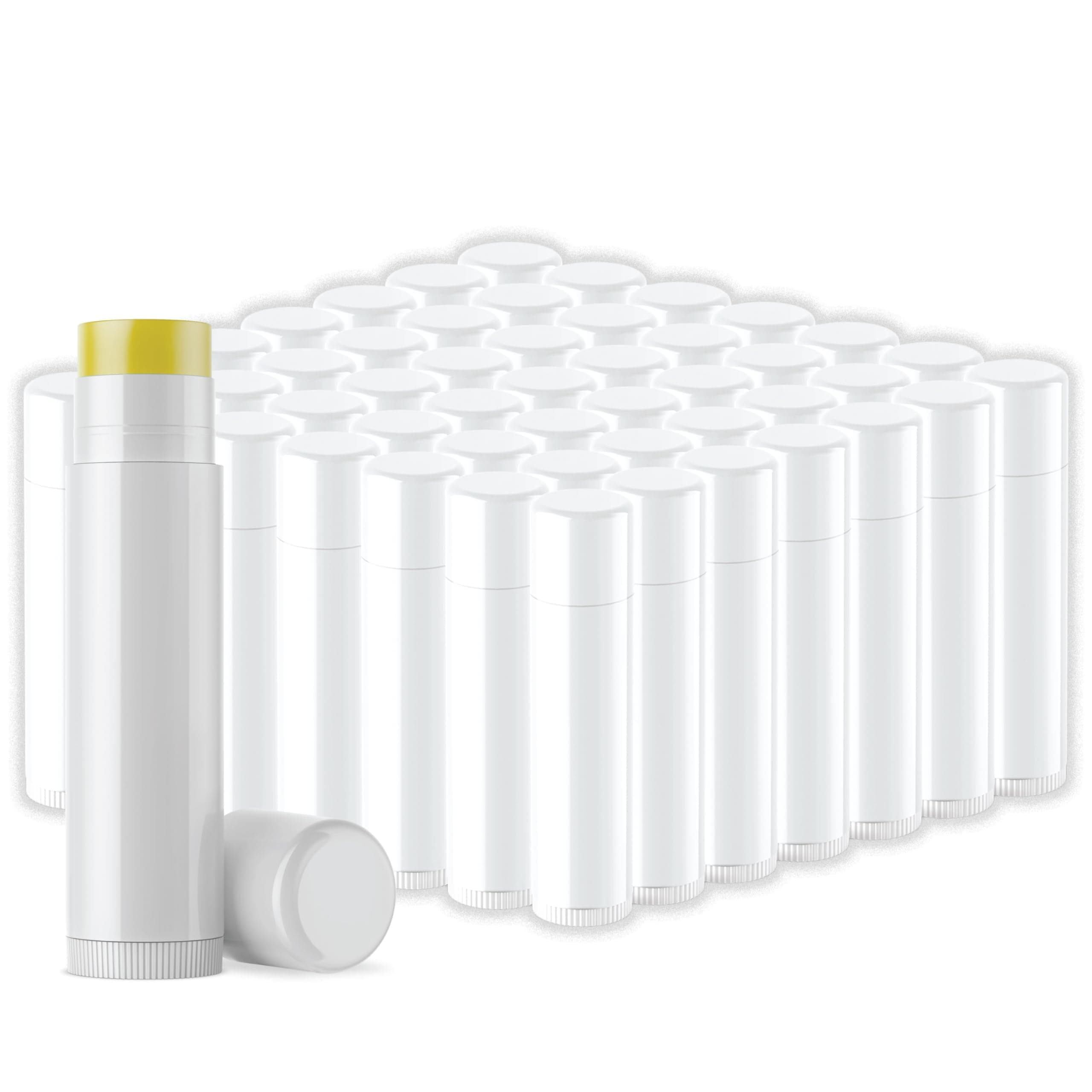 Beekeeper Made Natural Lip Balm Bulk, Unlabeled Filled, 50 Pack, Peppermint | Customizable Labels For Party Favors, Gift Baskets, or Business Branding. For Men, Women, and Children.