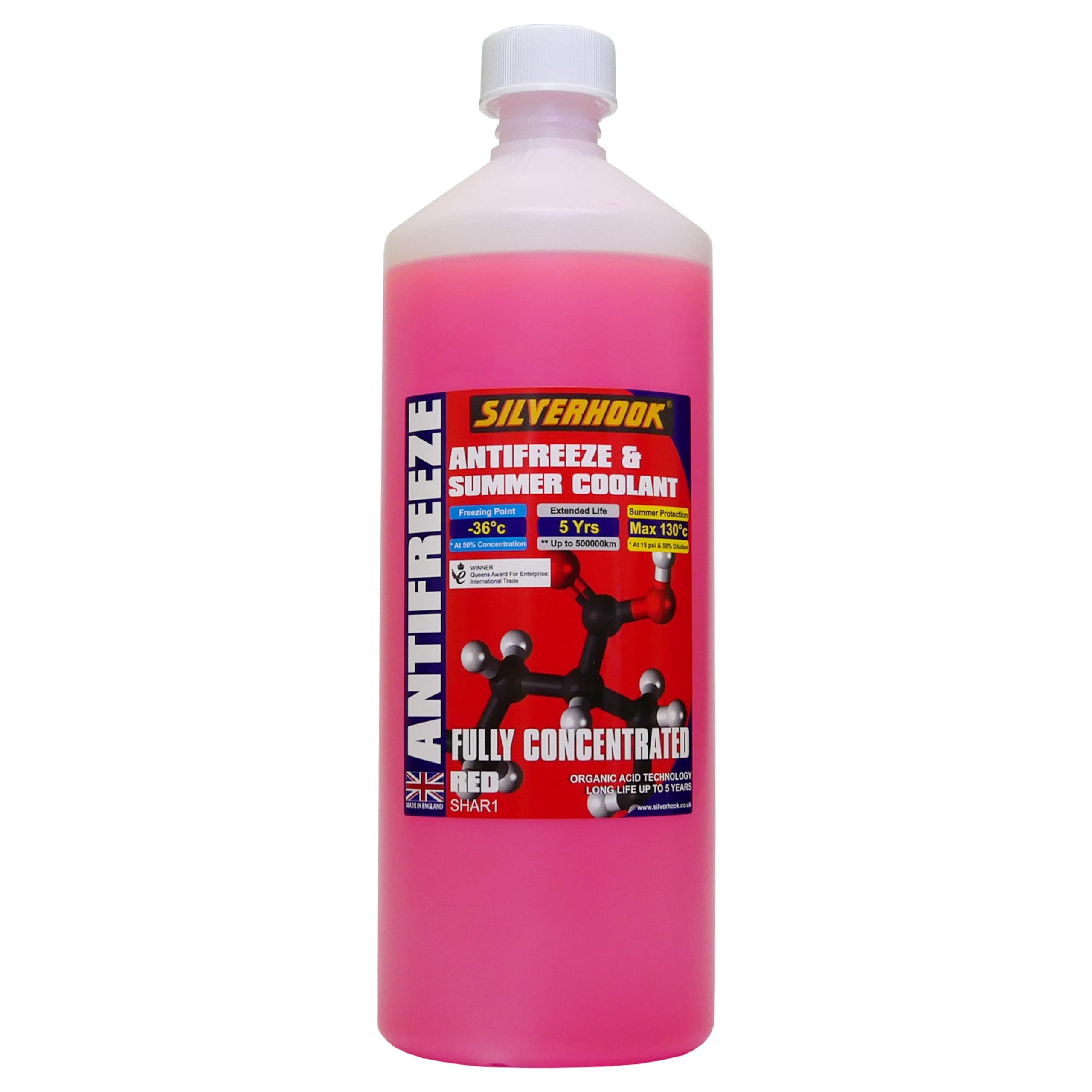 Fully Concentrated Antifreeze, Red, 1 Litre