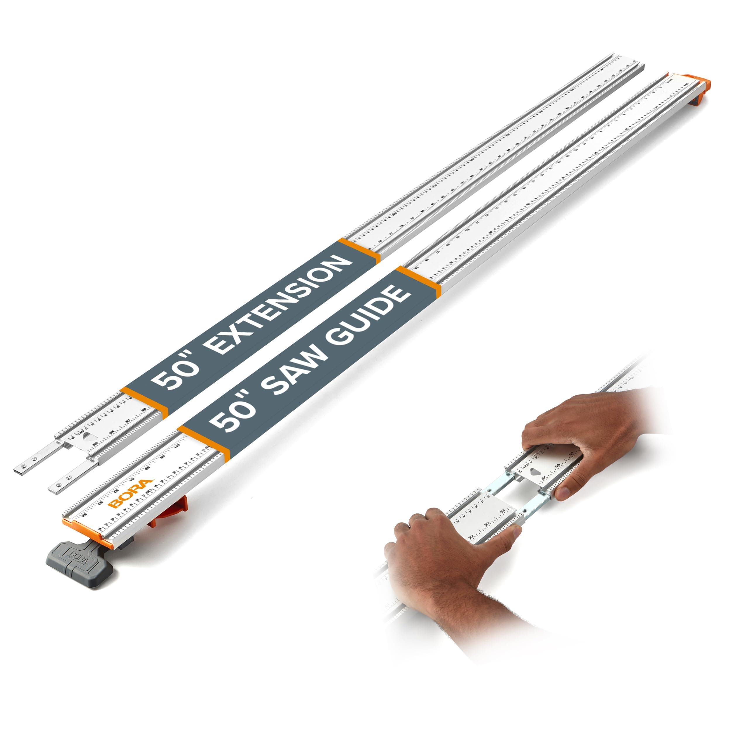 100" NGX Clamp Edge, Straight Cut Guide for Circular Saws, Aluminum, Includes 50-Inch Clamp Edge & 50-Inch Extension for 100-Inch Cutting Length, 544100