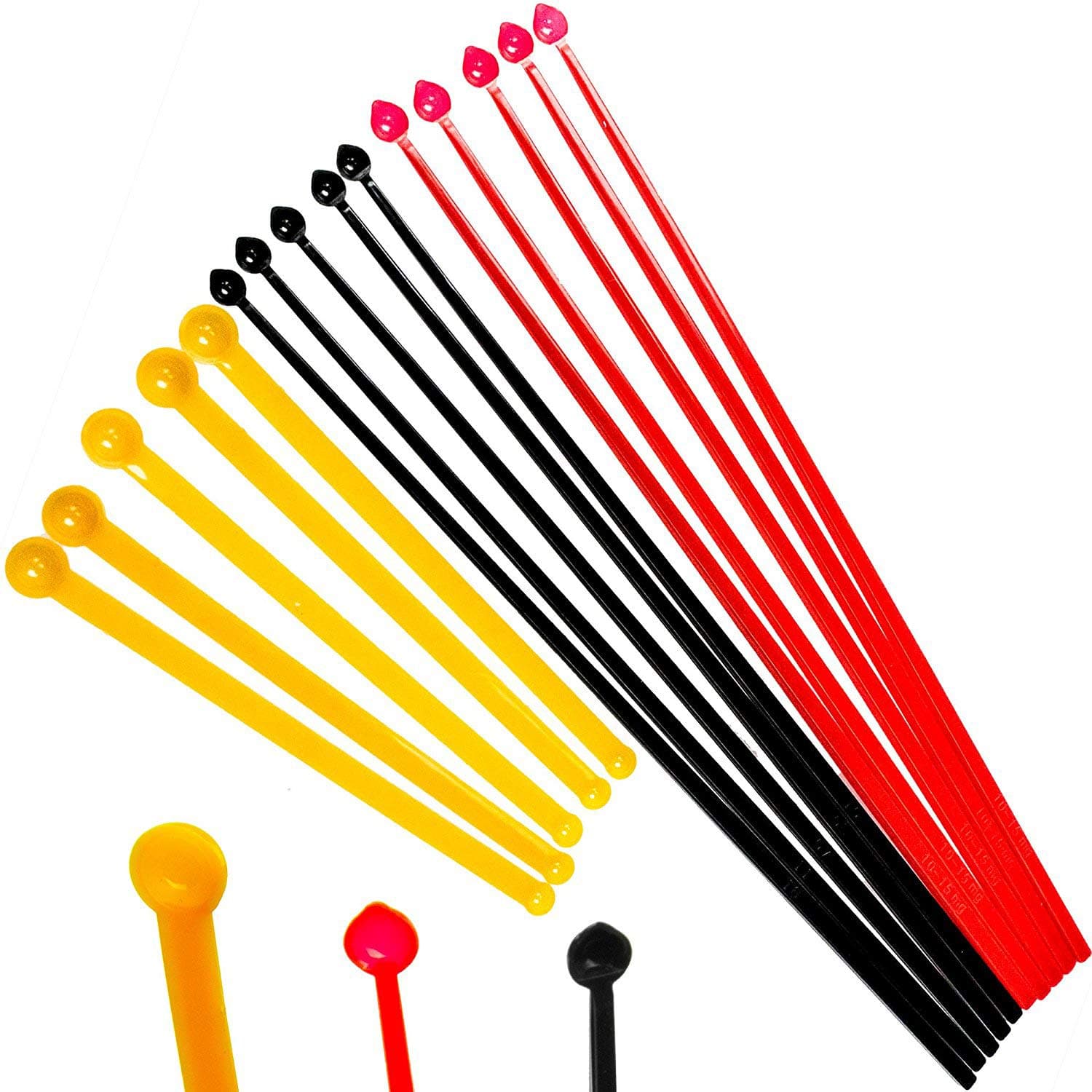 Static-Free Micro Scoop Variety Pack 6 Milligram - 30 Mg Measuring Spoons 15 Pack. Sturdy For Easy, Mess-Free Nootropic Supplement Powder Measurement. 3 Sizes x 5 of Each Size Tiny Spoon.