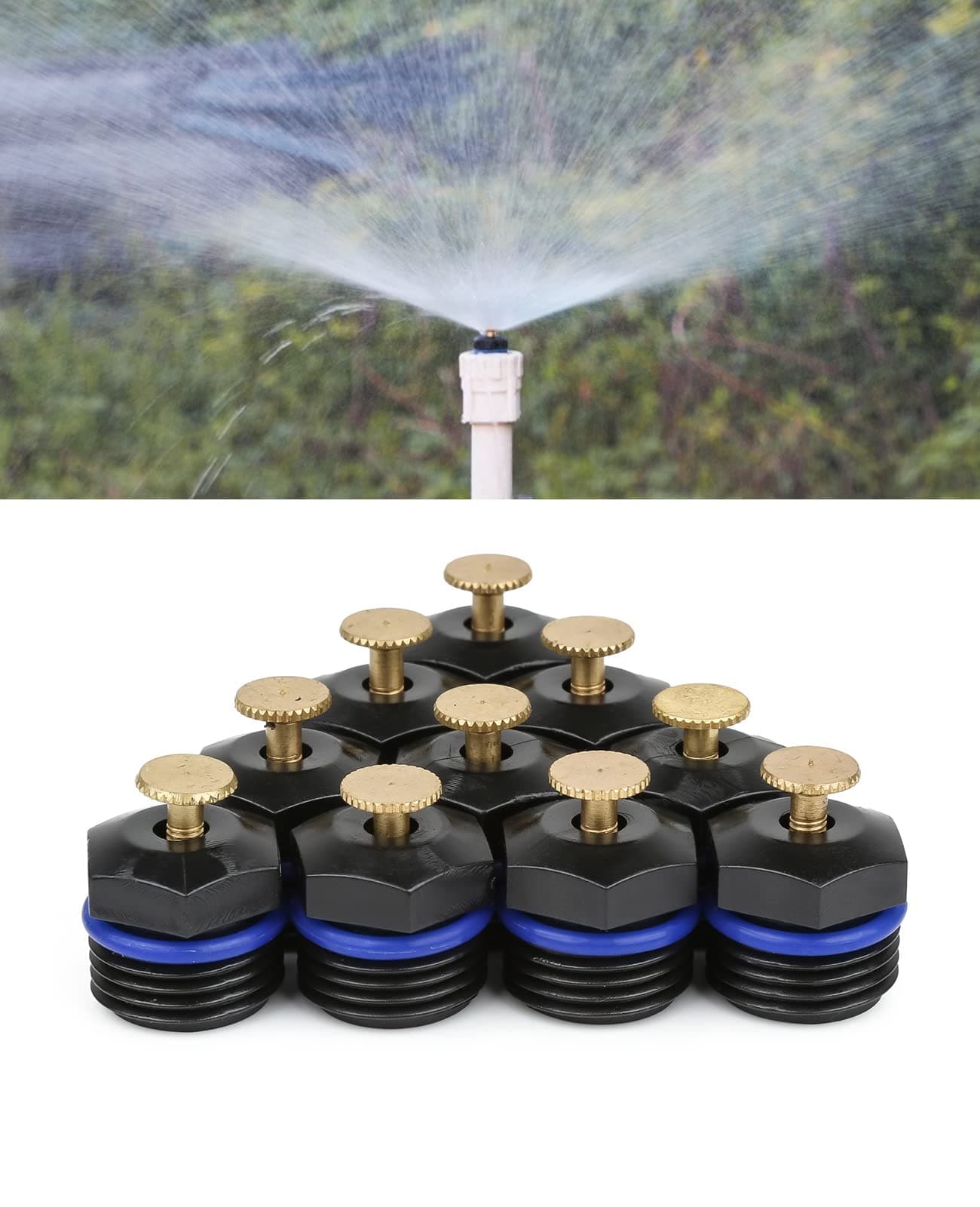 La Farah 10pcs Atomizing Sprinkler Nozzle,1/2 inch Garden Misting Emitters Ad...