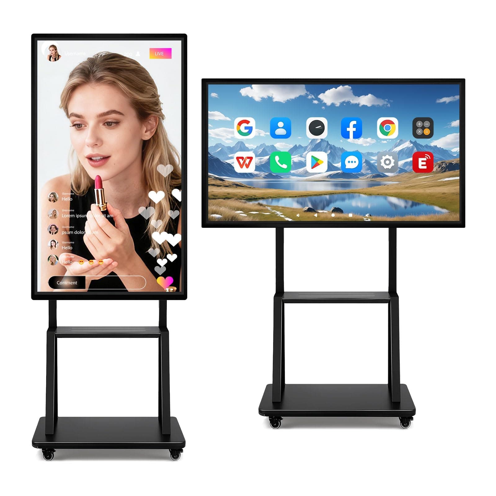 Smart Board, 49 Inch Digital Electronic Whiteboard and Smartboard for Classroom, Screen Mirroring from for Live Streaming, Digital Signage Displays and Player for Advertising(Board Only)