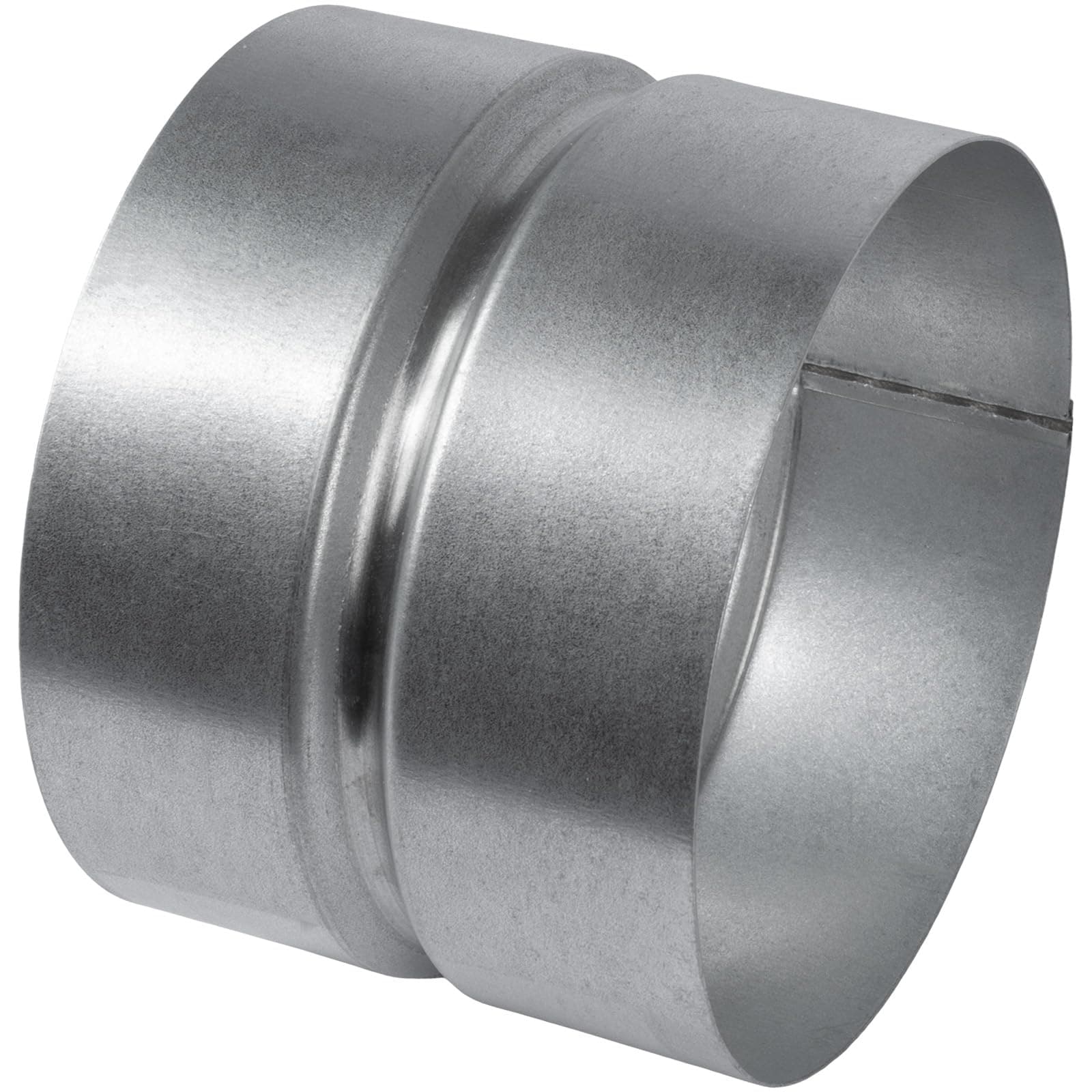 Vent Systems 4'' Inch Galvanized Steel Duct Connector - Round Ventilation Duct Extension - Metal Dryer Vent Coupler - Metal Hose Coupling - Dryer Pipe Connector, Inline HVAC Ducting Insert