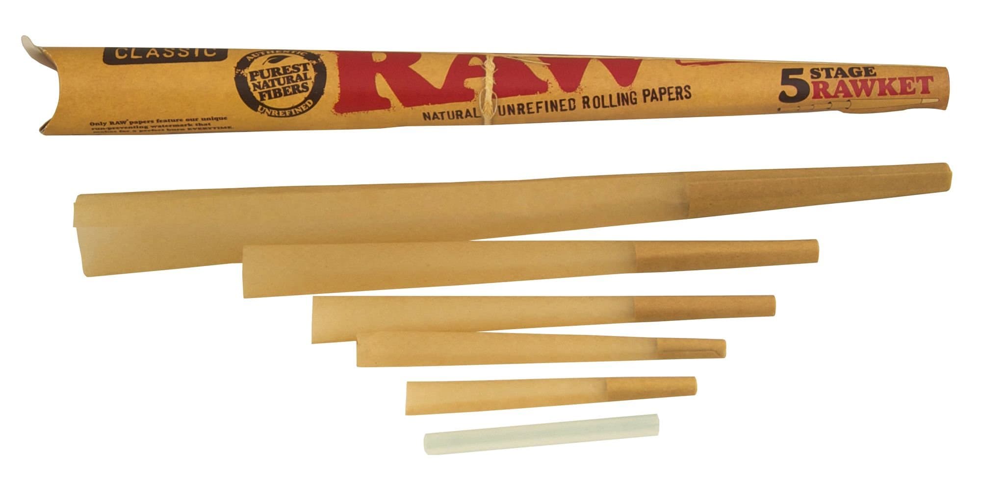 Classic Natural Unrefined Pre-Rolled Cones, Variety Pack (5 Stage Rawket)