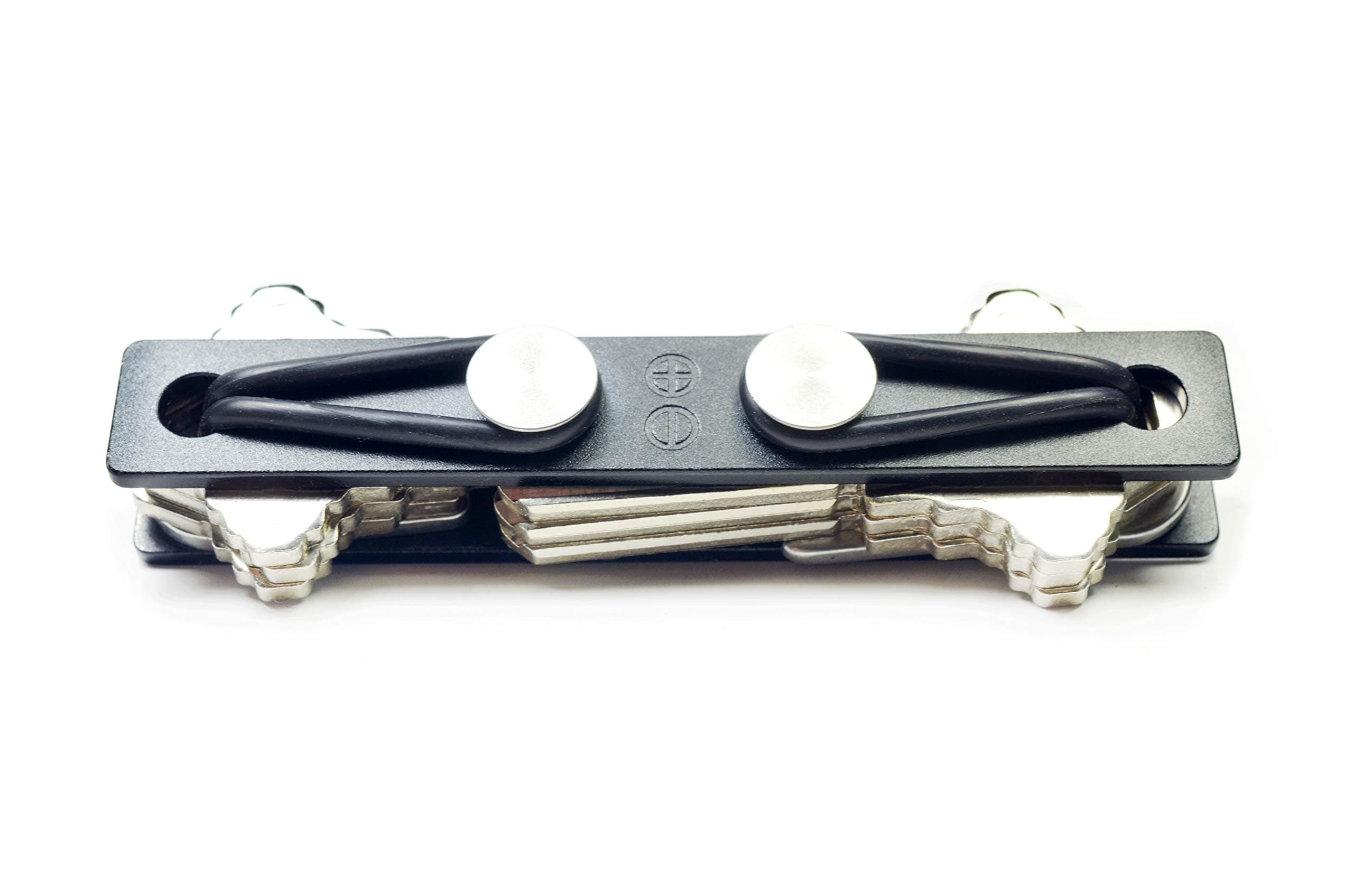 Tether (TOOLLESS) Compact Key Holder and Organizer (up to 24 Keys) Anodized Aluminum with Stainless Steel Bottle Opener and Keychain Attachment