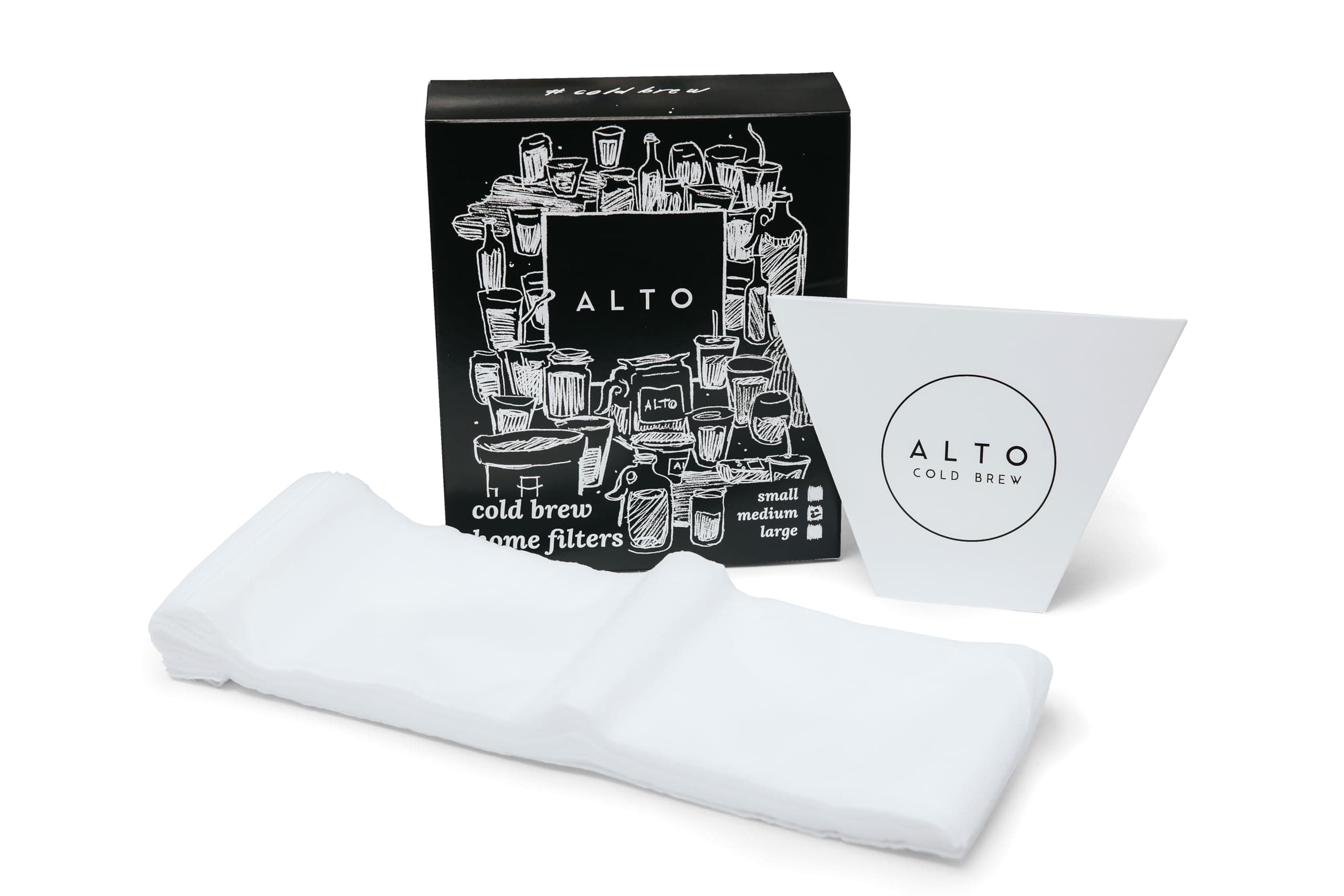 Alto Cold Brew Disposable Cold Brew Coffee Filters - 35 PACK - The Original - Cleaner, Brighter Cold Brew, Without the Cleanup - (1 Quart Personal Size)