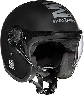 Open Face MLG Helmet |Made Like a Gun | with Clear Visor | Impact Protection | High Density EPS | ISI and DOT Certified | Micrometric Lock MATT Black (M) 58 CM