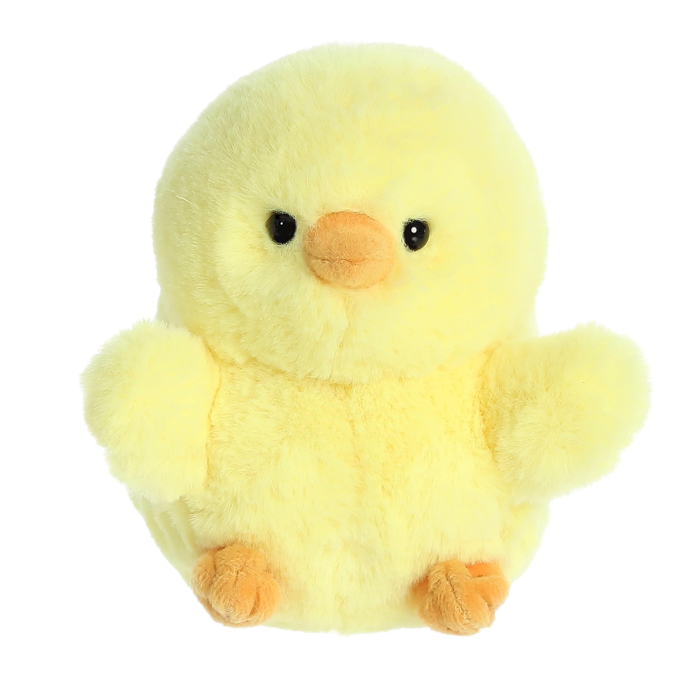 Aurora® Playful Rolly Pet™ Chickadee Chick™ Stuffed Animal - Compact Size for On-the-Go Fun - for Adults, Kids, Birthdays, and Anniversaries - Yellow 5 Inches
