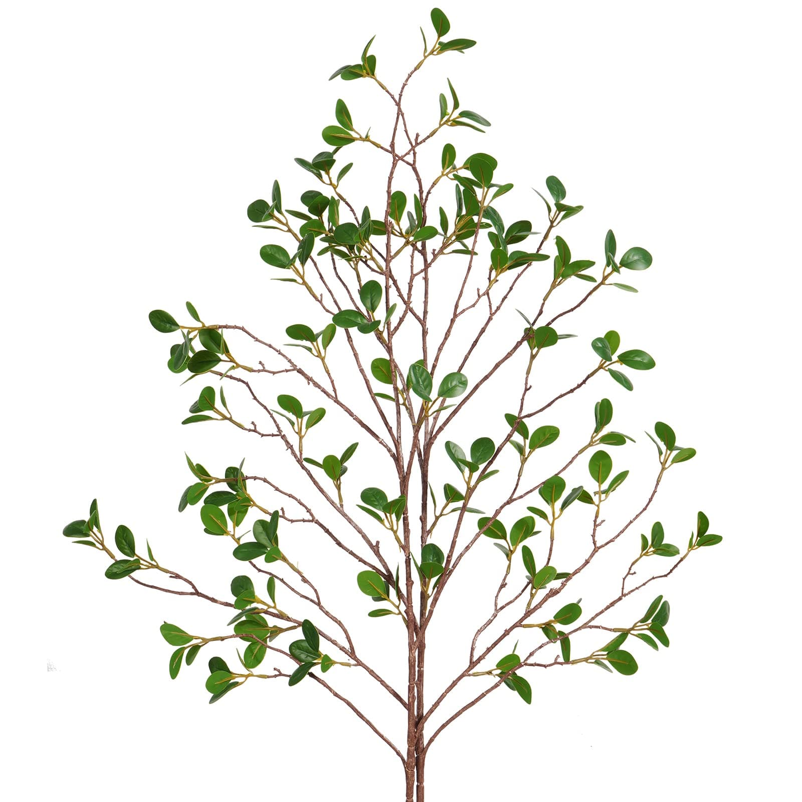 Dolicer 2 pcs 31'' Faux Greenery Stems Leaf Spray, Artificial Ficus Branches and Ficus Stems for Vase, Faux Decorative Banyan Twig Plants for Home Office Banquet Party Decor