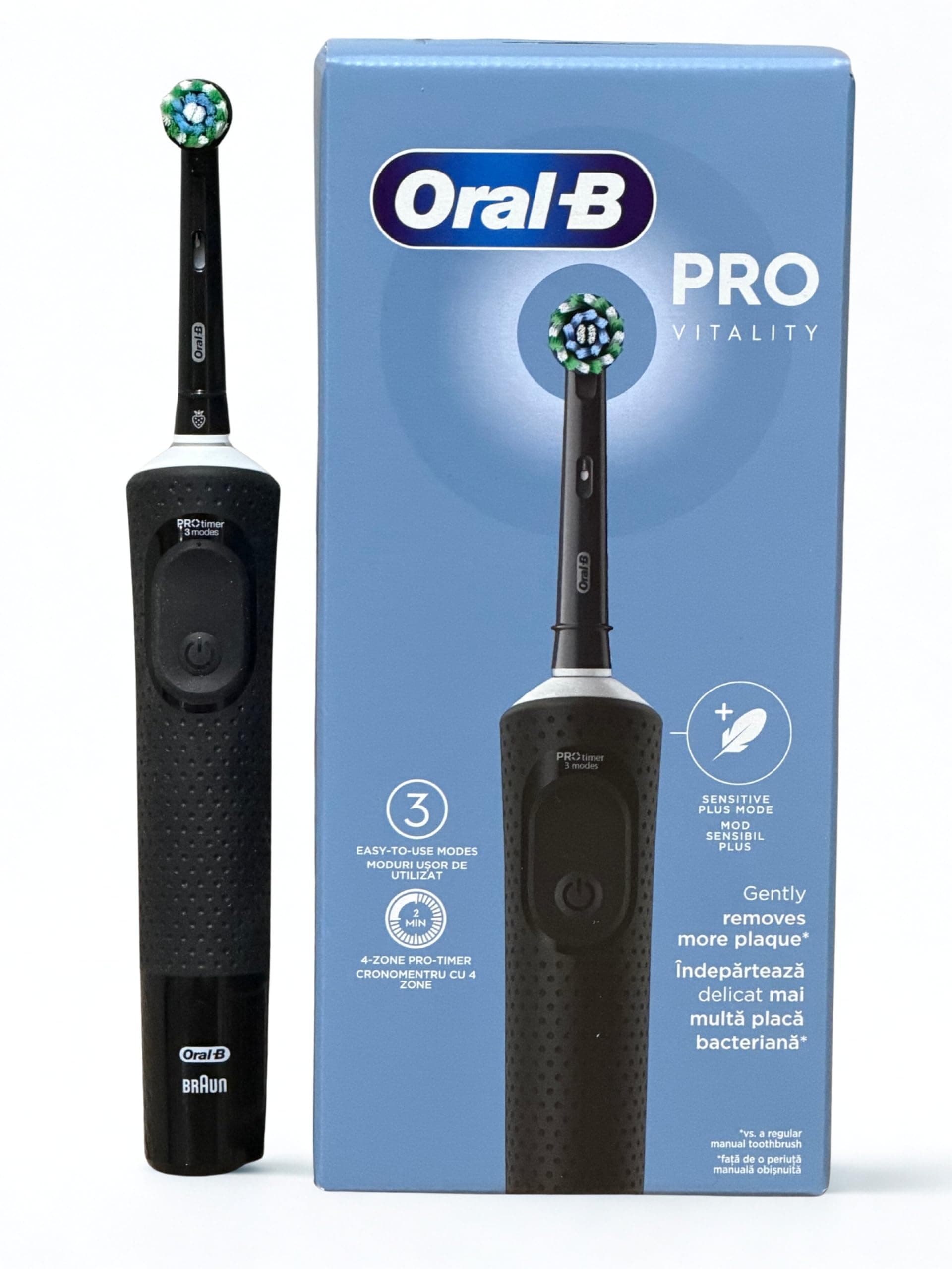 Vitality Pro Rotating Electric Toothbrush Black