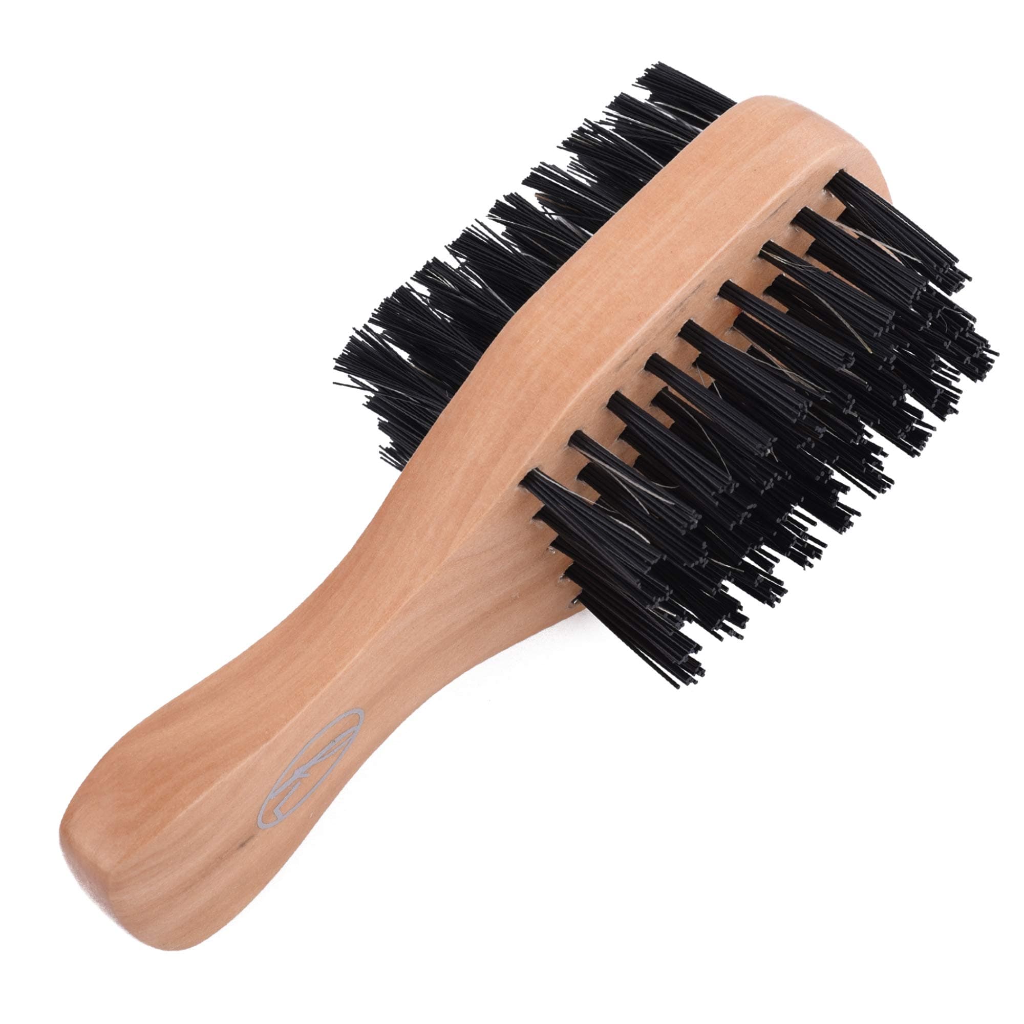 Fine Lines Double Sided Mini Brush | Boar & Nylon Bristle Hair Brush for Afro, Wet or Curly Hair | Soft Bristle Hair Brush for Women & Men