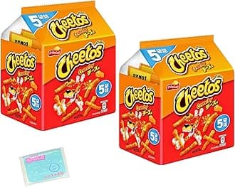 Monolog Style Japan Fritray Cheetos, Cheese Flavor, Set of 5 Bags x 2 Bags ★ Surasura Honpo Original Pocket Tissue Included ★