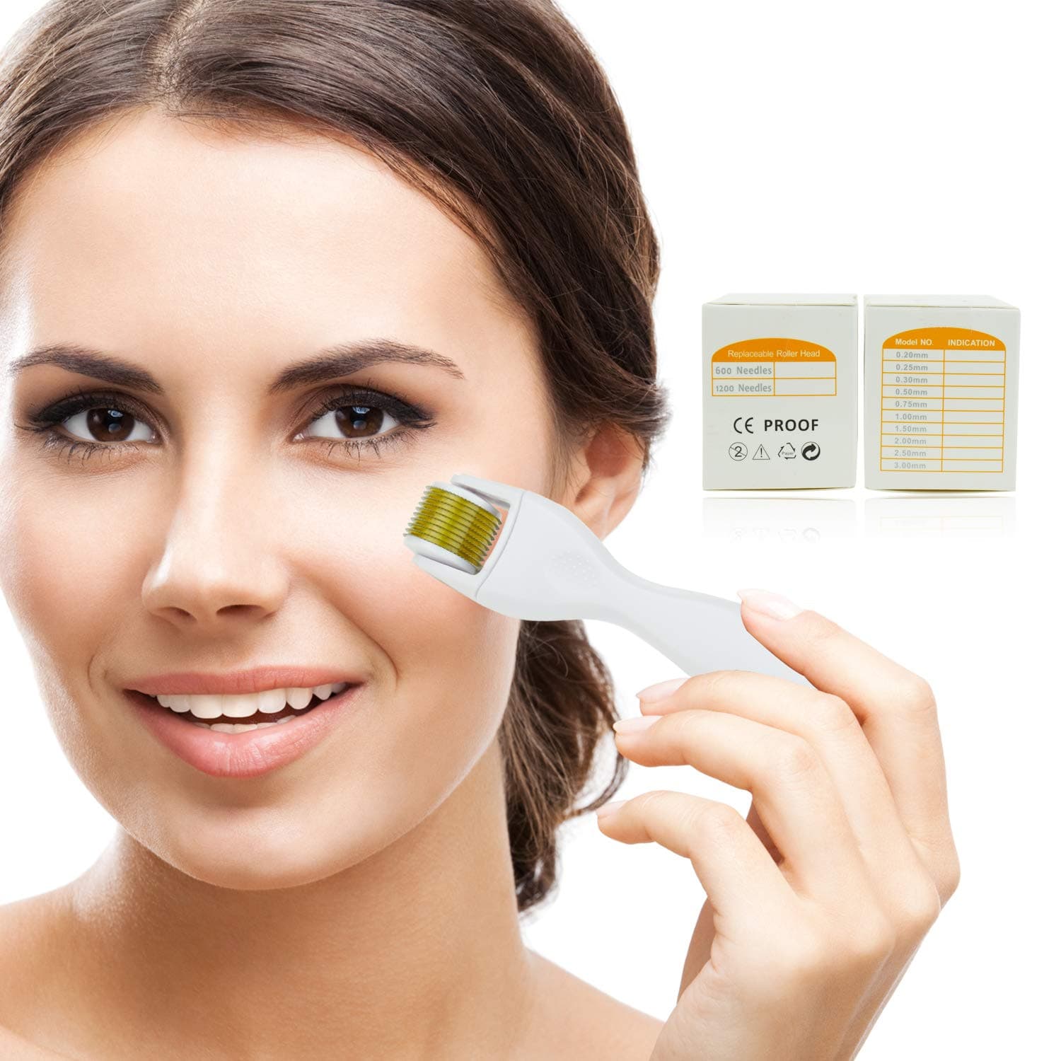 TBPHP 3 in 1 Derma Roller Kit for Face, Body and Eye Area. Best Microneedling kit that treats wrinkles, acne, cellulite,stretch marks, Crow’s Feet & Under Eye Bags