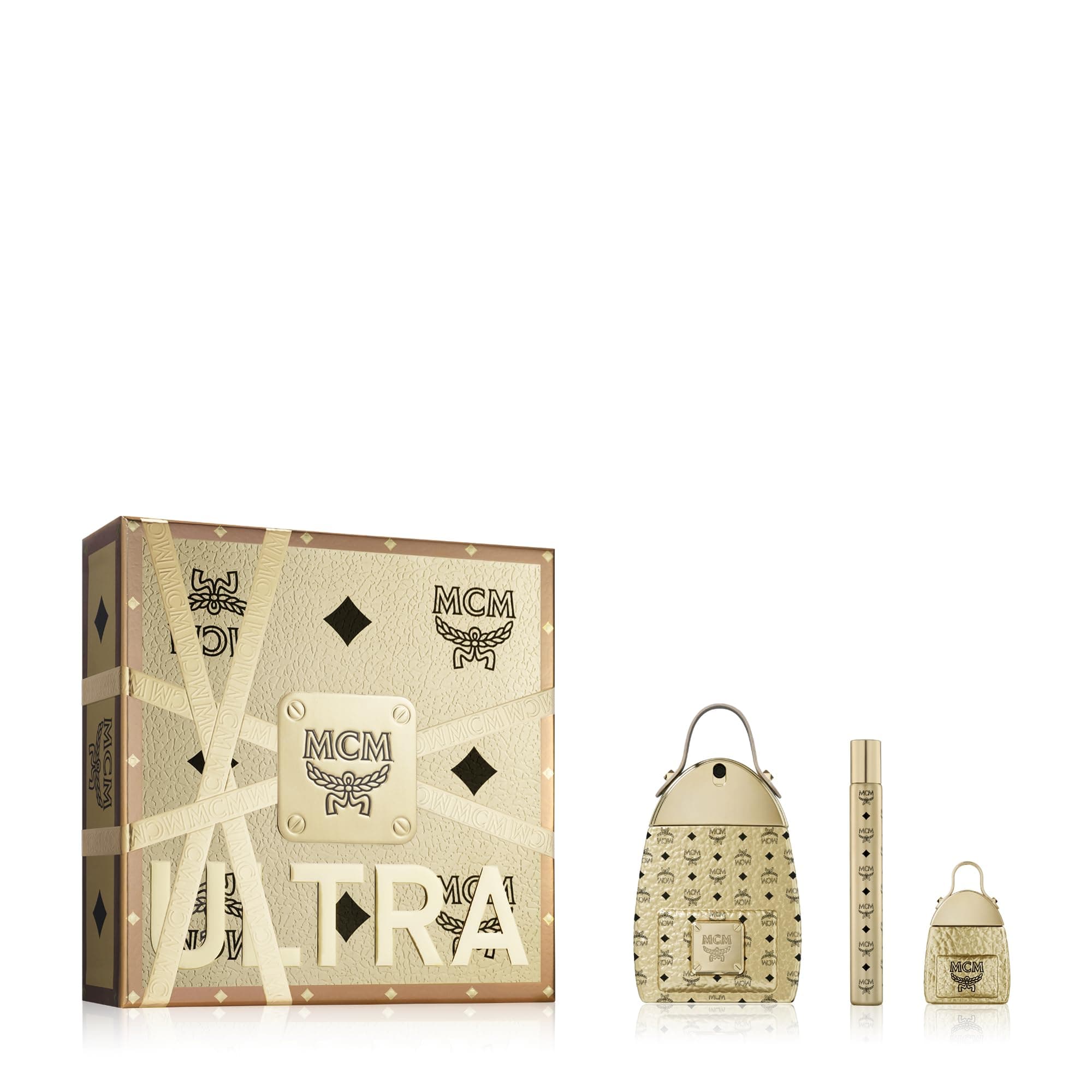 MCM ULTRA Eau de Parfum 3 Piece Gift Set - Perfume Spray 2.5 Fl. Oz., Travel Spray 0.34 Fl. Oz., and Mini Spray 0.23 Fl. Oz