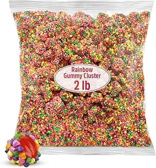 - Gummy Clusters Rainbow, 2lb Pack of NerdGummy Clusters Bulk, Perfect Gummy Candy Snack for Parties, Birthdays, Holidays, Gift Bags, Office Treats and Everyday Enjoyment