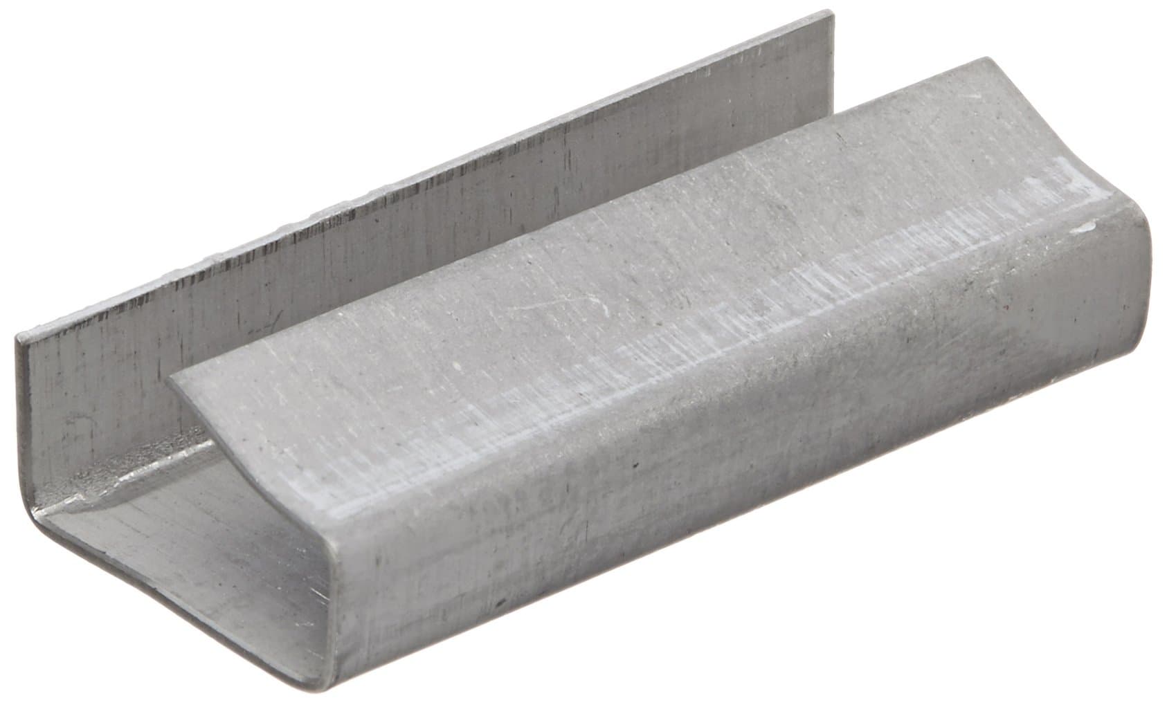 Nifty Products SMS2 Metal Seal, 1/2" Width, Silver, For Polypropylene Strapping (Case of 1000)