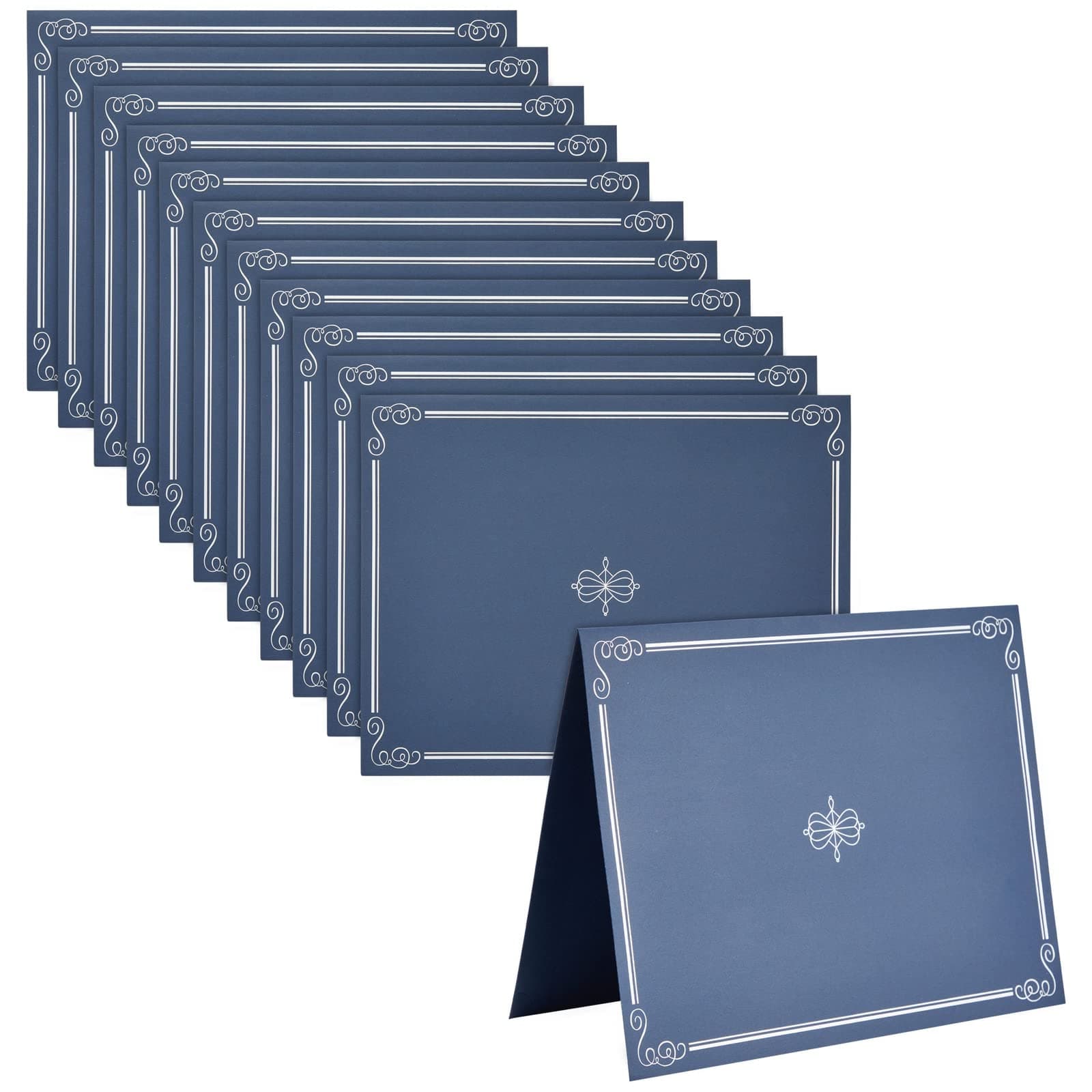 Best Paper Greetings Certificate Holders - 12-Pack Heavy-Duty Navy Letter Size (8.5 x 11 in) - Diploma Cover & Presentation Folders for Award Certificates, Employee Appreciation