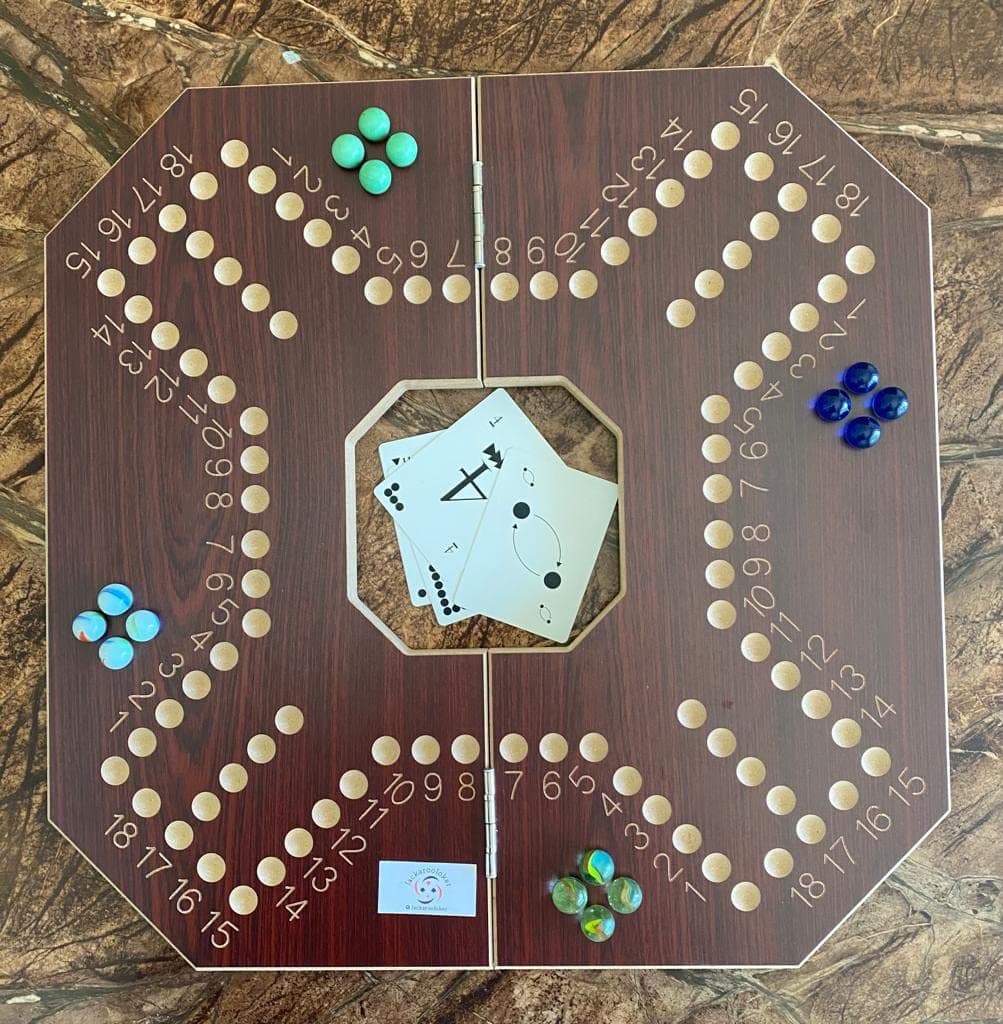 Jackaroo board game for 4 players jakaroo (Dark Brown)