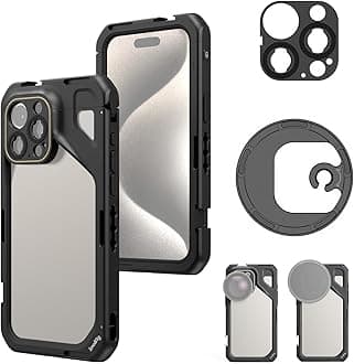 SmallRig for iPhone 15 Pro Max Phone Cage with 67mm Filter Adapter, Upgraded Quick Release Design Phone Video Rig Cage for Videography/Video Recording/YouTube/Live Streaming/Vlog - 4391B