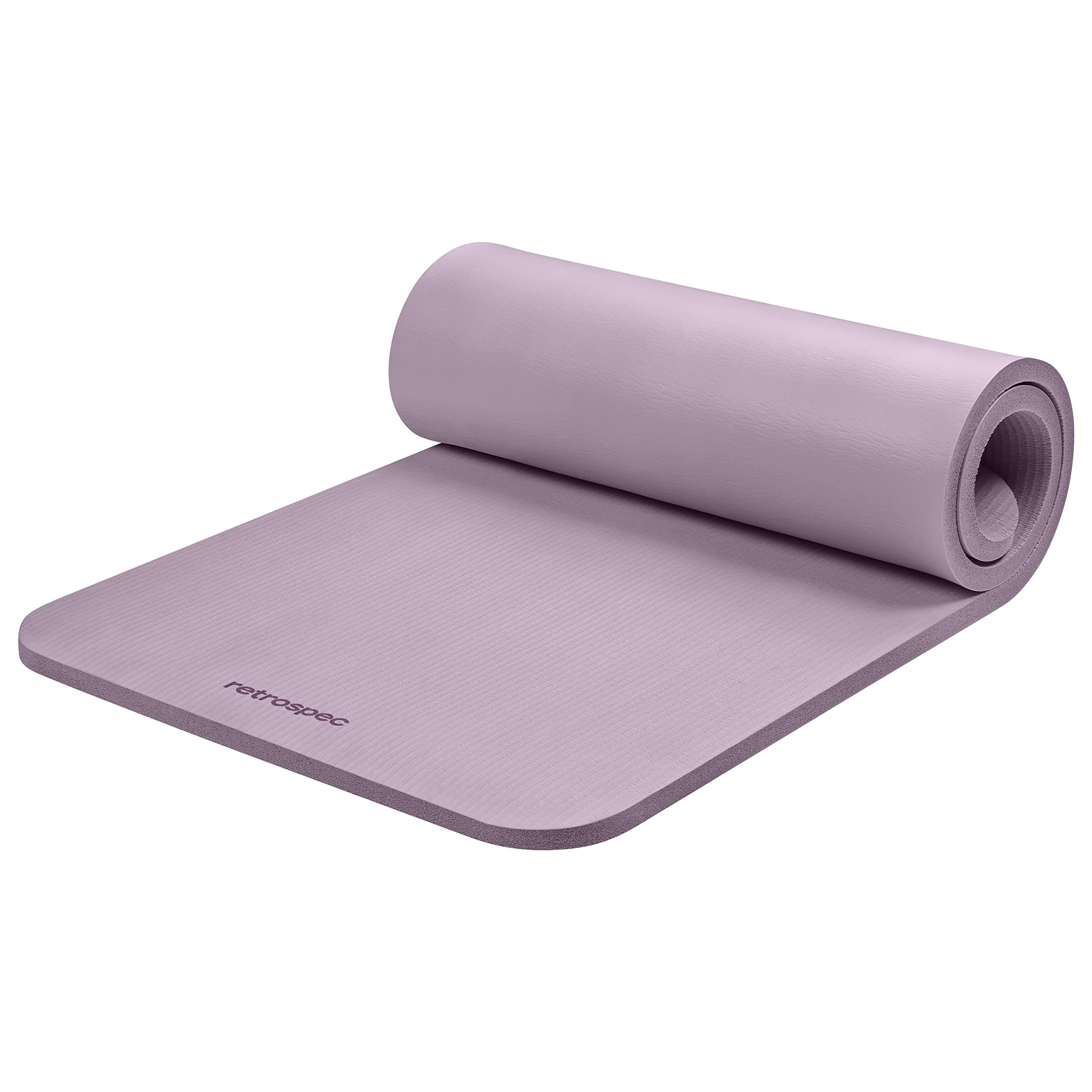 Retrospec Solana Yoga Mat 1/2" Thick with Nylon Strap for Men and Women, Non Slip Exercise Mat for Yoga, Pilates, Stretching, Floor, Fitness, Workout