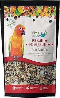 Premium Seed & Fruit Mix for African Greys Parrot, Senegals, Amazons, Electus, Small Cockatoos, Conures, Caiques & Exotic Birds (5kg)