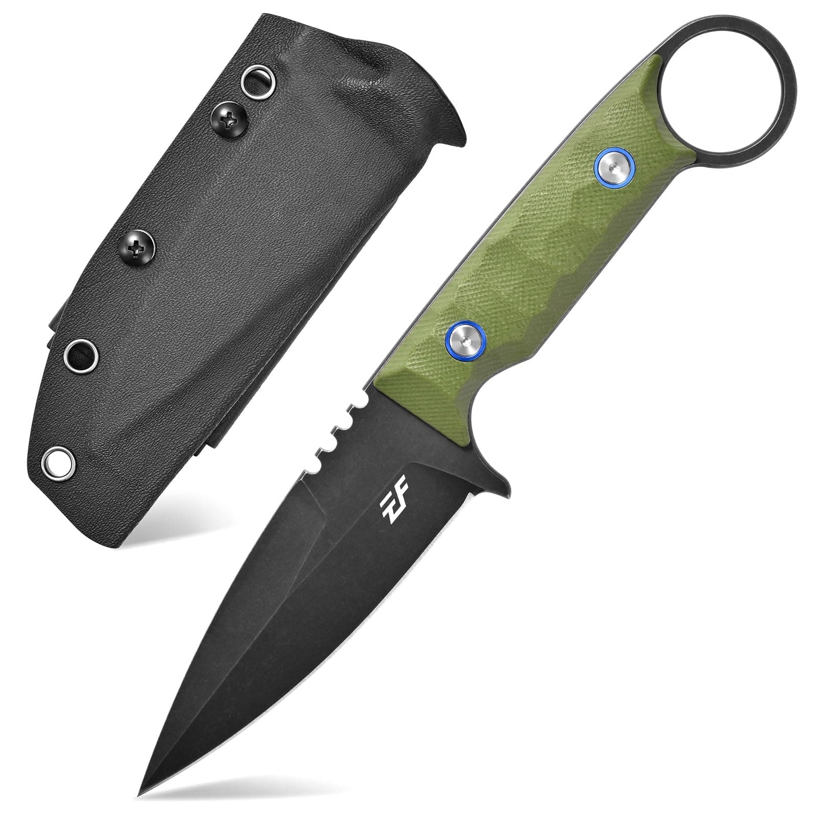 EF152 Fixed Blade Knife K110 Steel Blade G10 Handle Full Tang EDC Tool Knife for Outdoor Working Camping Hiking
