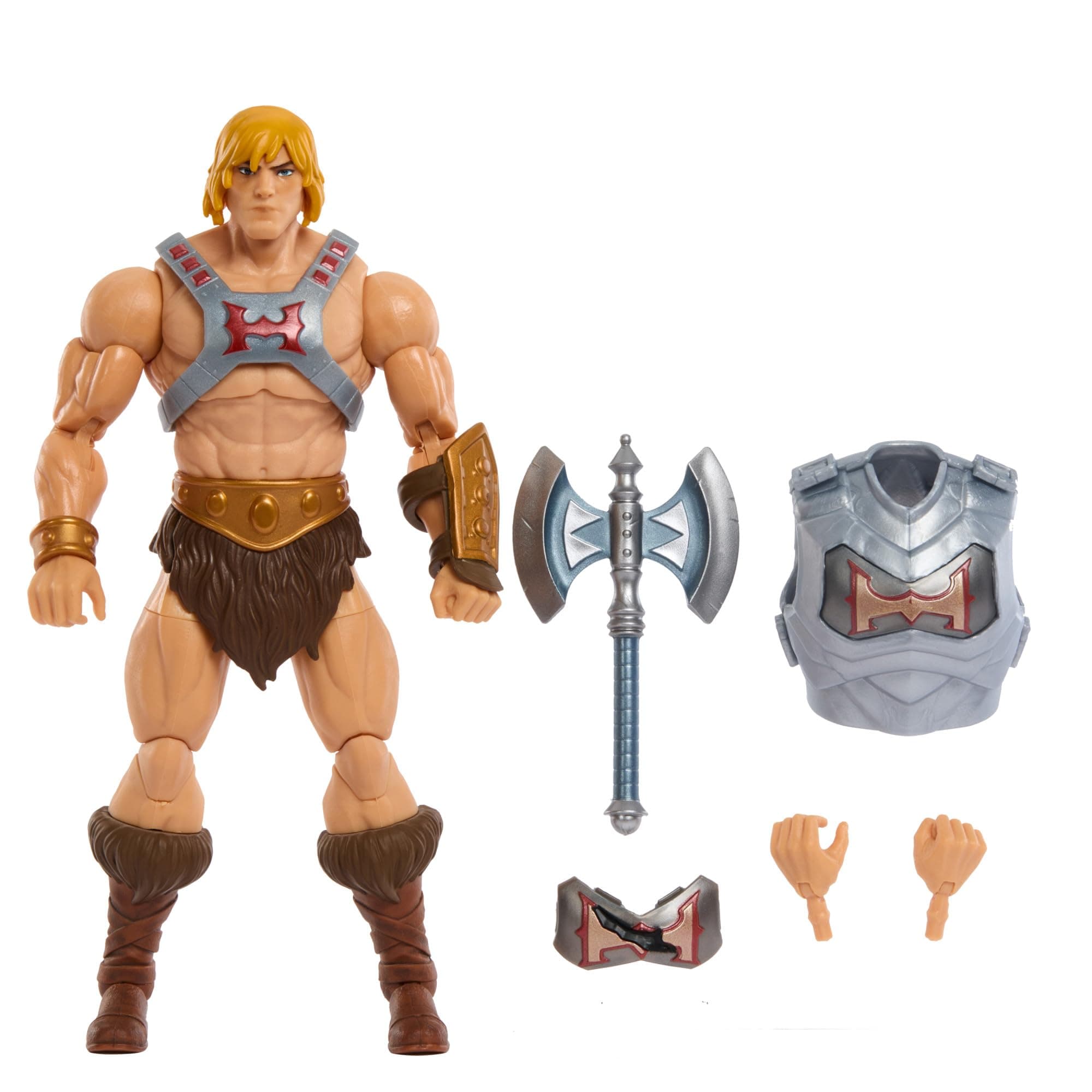 Masters of the Universe: Revolution Masterverse He-Man Action Figure with Removable Battle Armor, Deluxe Collectible with 30 Articulations, MOTU Toy