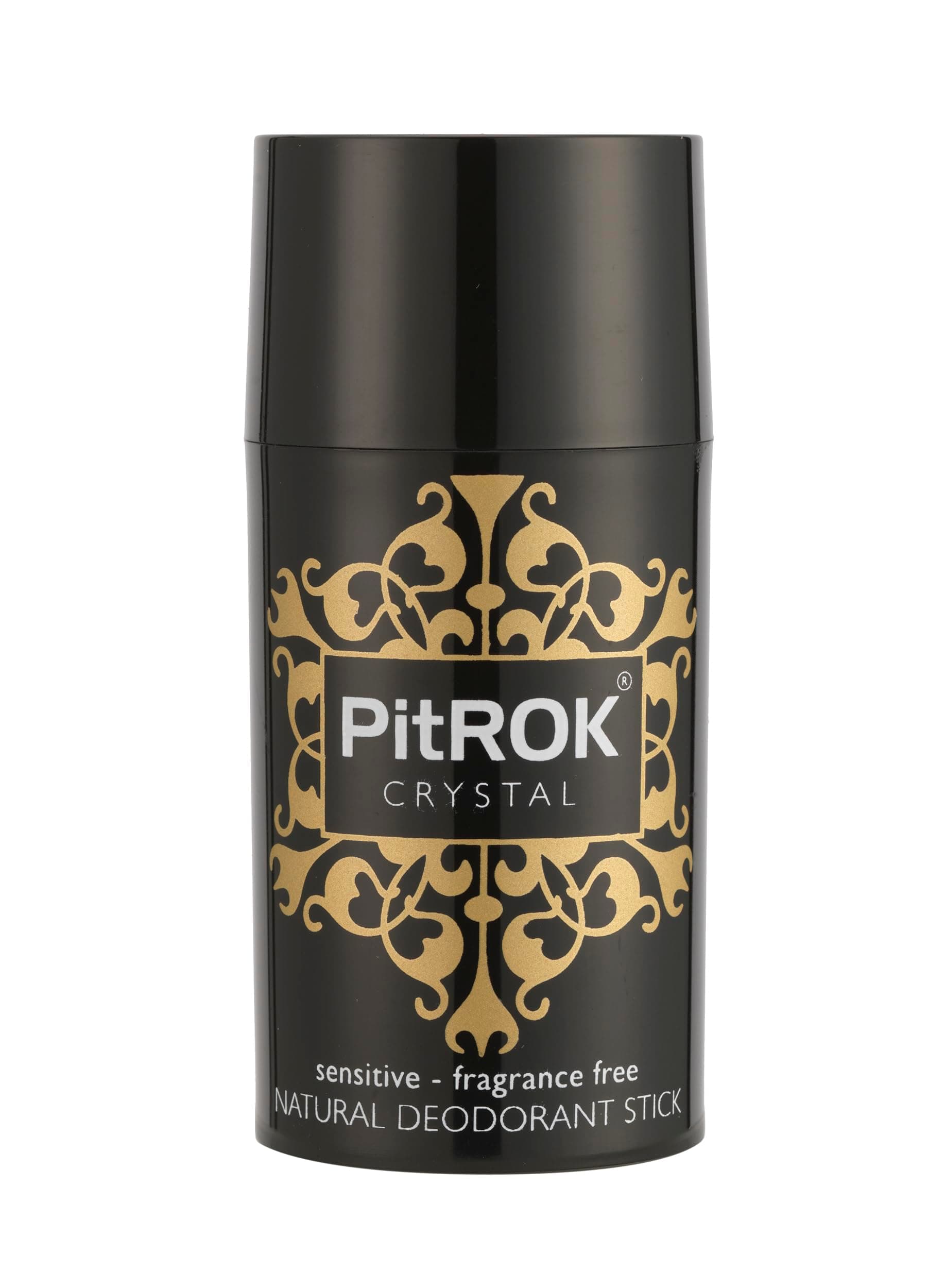 PitROK Original Crystal Natural Deodorant Stick 1x100g. Refillable 'Push-Up' Format. Vegan, Cruelty Free, Fragrance Free. Sensitive Skin.