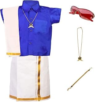 AMIRTHA FASHION Boys Traditional Dhoti & Shirts SET WITH ACCESSORIES (RSTCMBD-$)