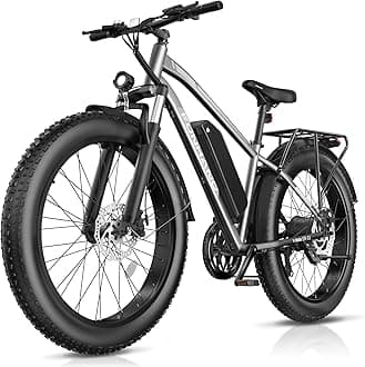 Electric Bike for Adults, Peak 1000W Ebike, 25MPH 60Miles Electric Mountain Bike, 26" Fat Tire Electric Bicycle with 48V 13AH Battery, Rear Rack, Front Suspension, 7 Speed, UL 2849 Certified