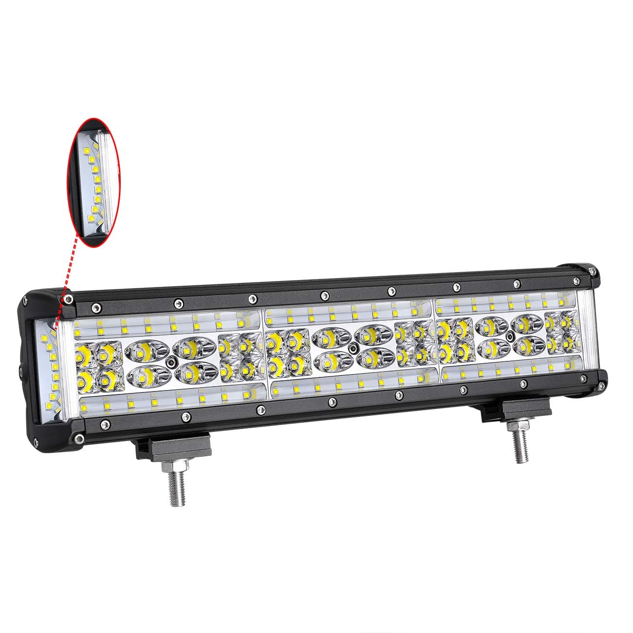 LED Light Bar, Moso LED 14 inch LED Side Shooter LED Spot Flood Combo Light LED Driving Light LED Fog Light Work Light for Truck Off Road ATV SUV