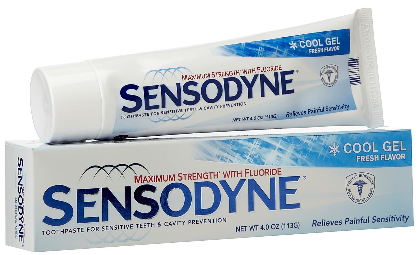 Sensodyne Cool Gel Toothpaste for Sensitive Teeth & Cavity Protection - 4 oz