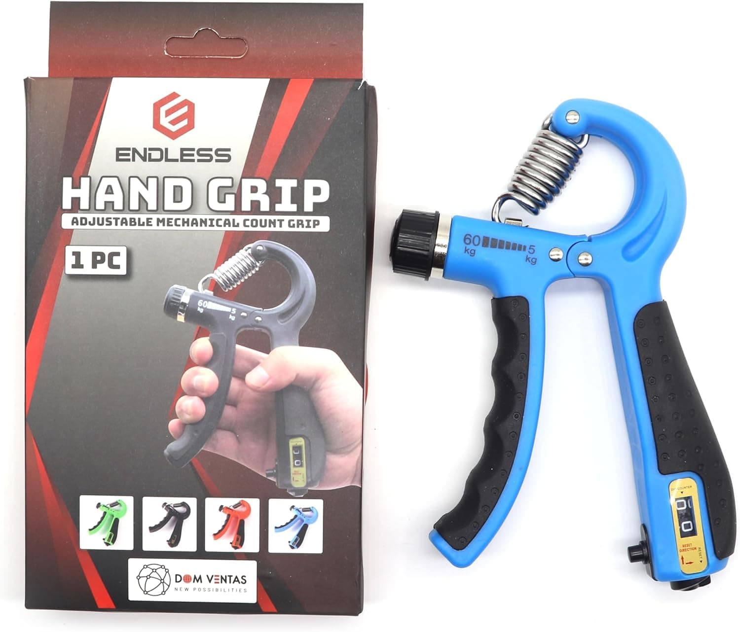 Adjustable Hand Grip Strengthener| Assorted | Exercise Equipment to Use in Home and Gym for Forearm and Finger Power Gripper Exercises
