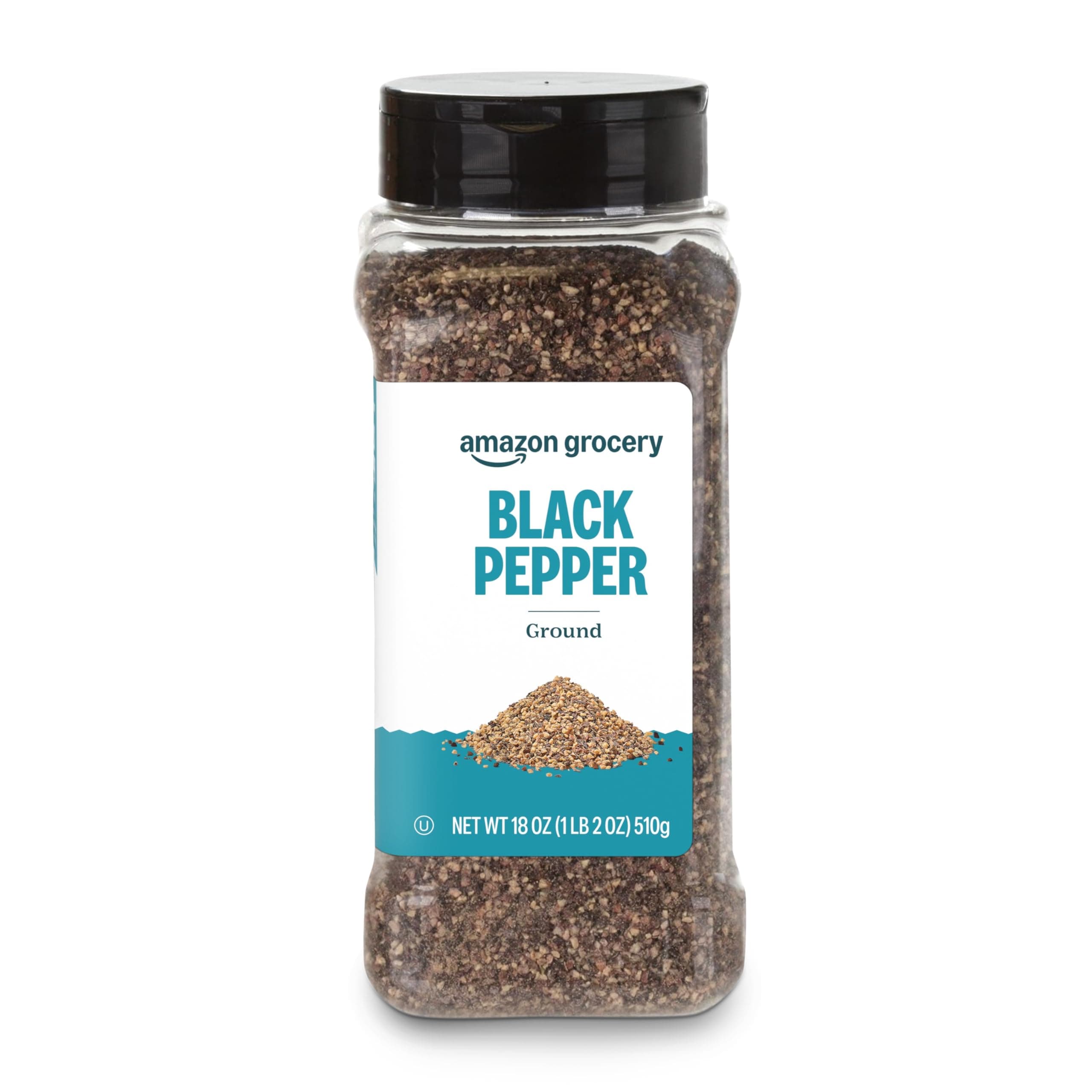 Amazon Grocery, Ground Black Pepper, 18 Oz