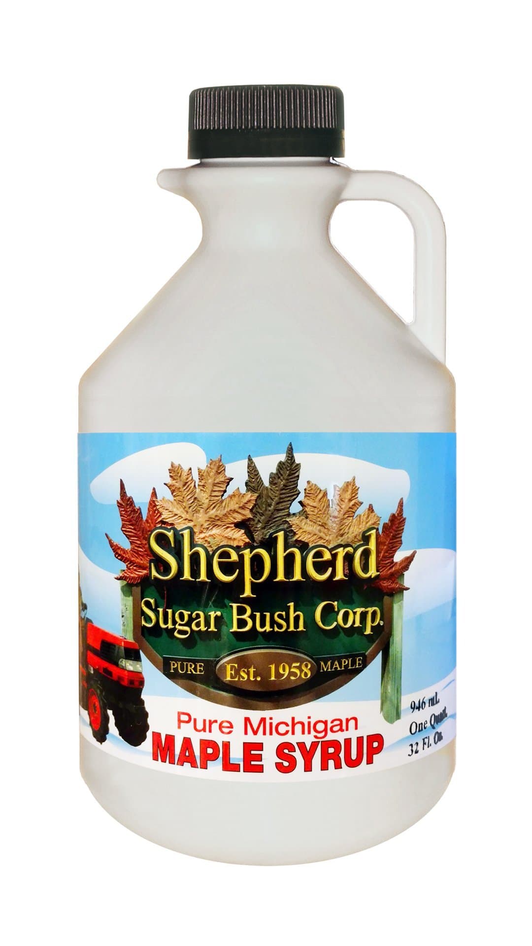 Shepherd Sugar Bush Michigan Maple Syrup Quart (32 oz / 946 ml)