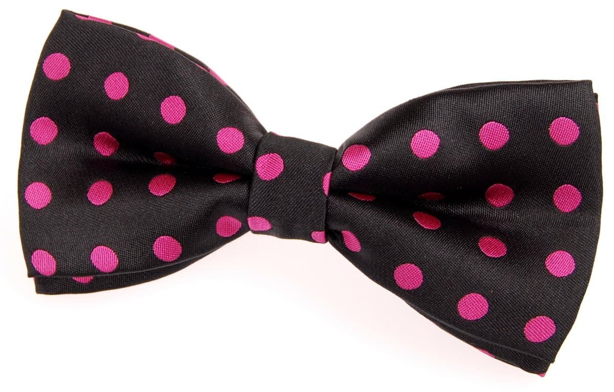 Classic Polka Dots Woven Microfiber Pre-tied Bow Tie (4.5")