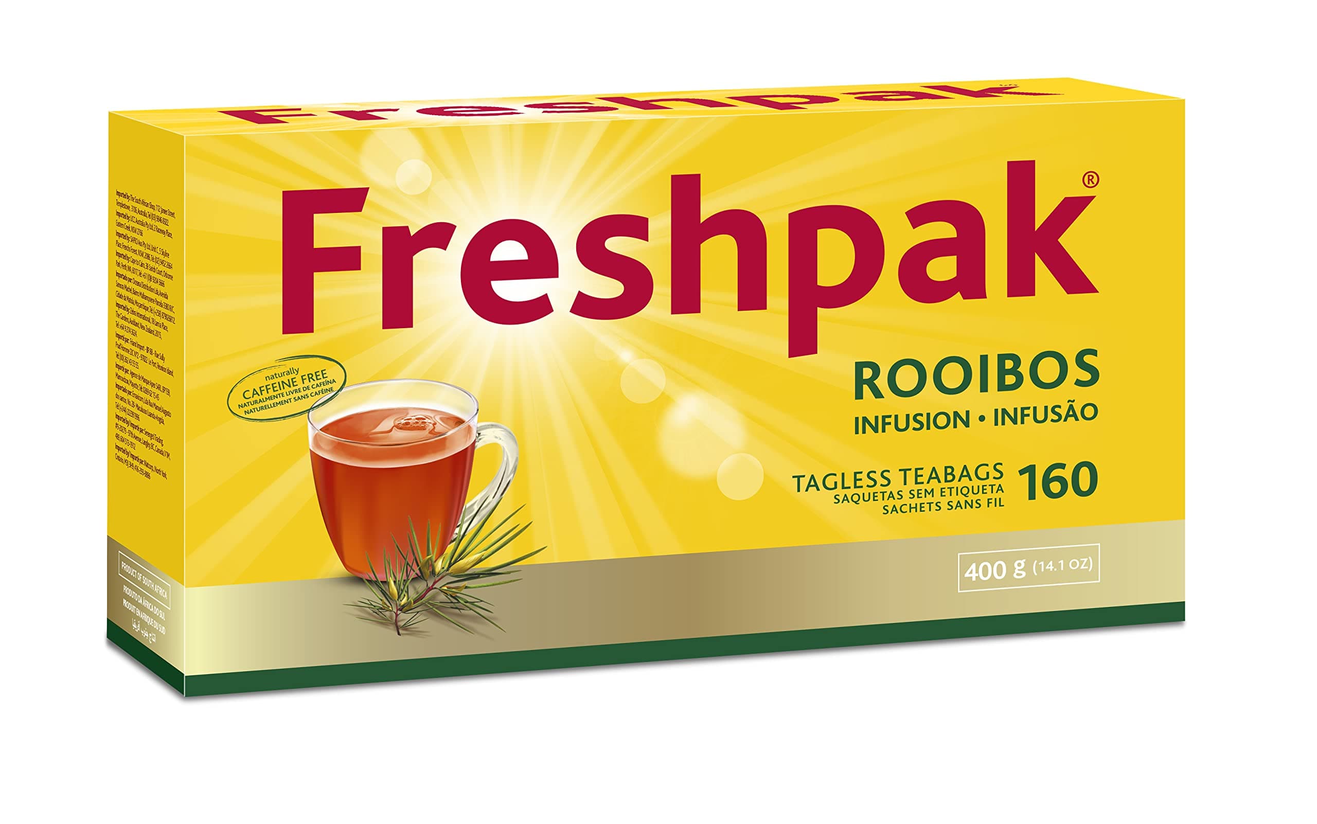 Freshpak Pure Rooibos Tea, New Packaging, 160 Teabags