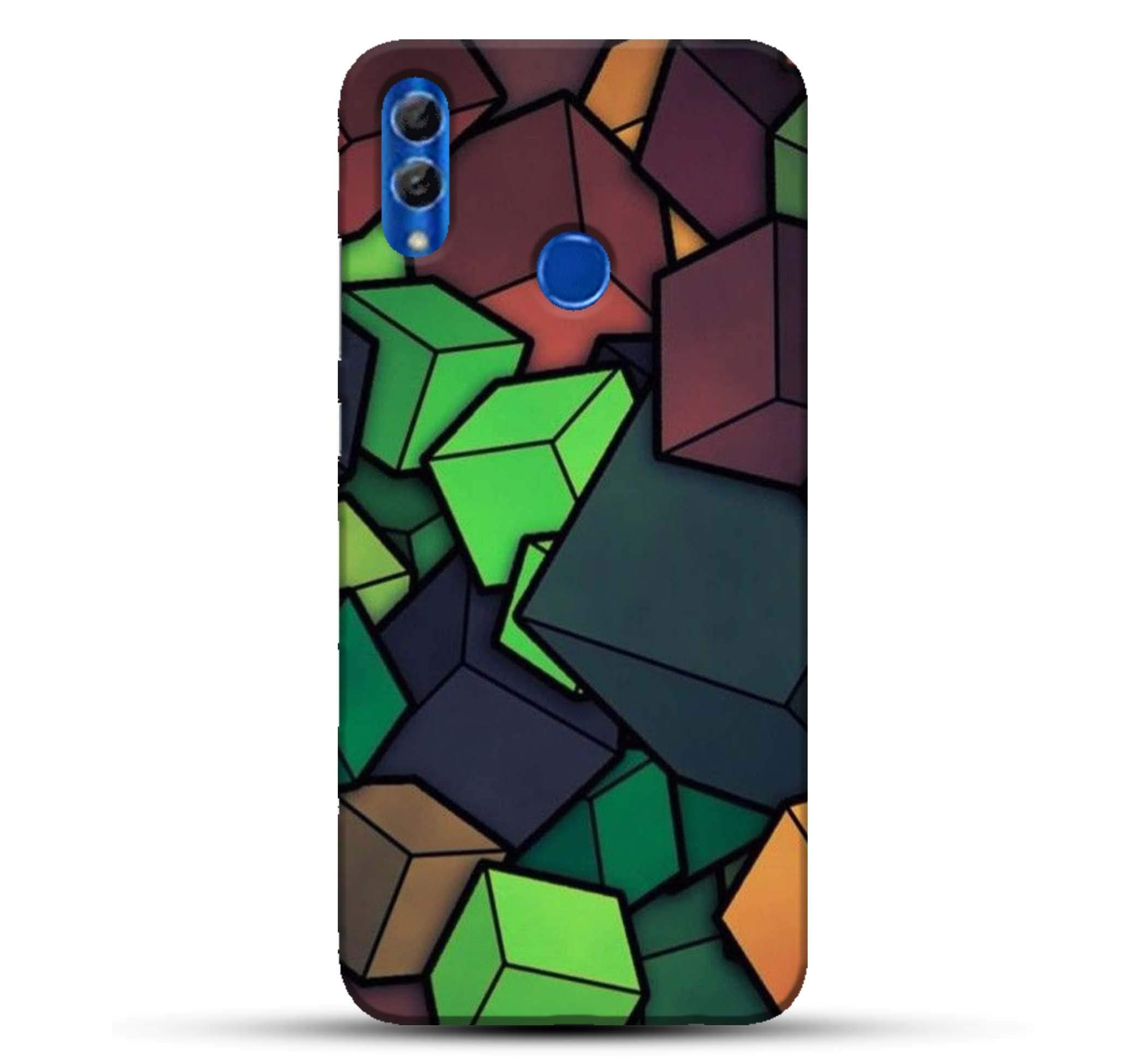 Pikkme Colorful Cube Art Designer Printed Hard Back Covers and Cases for Honor 10 Lite