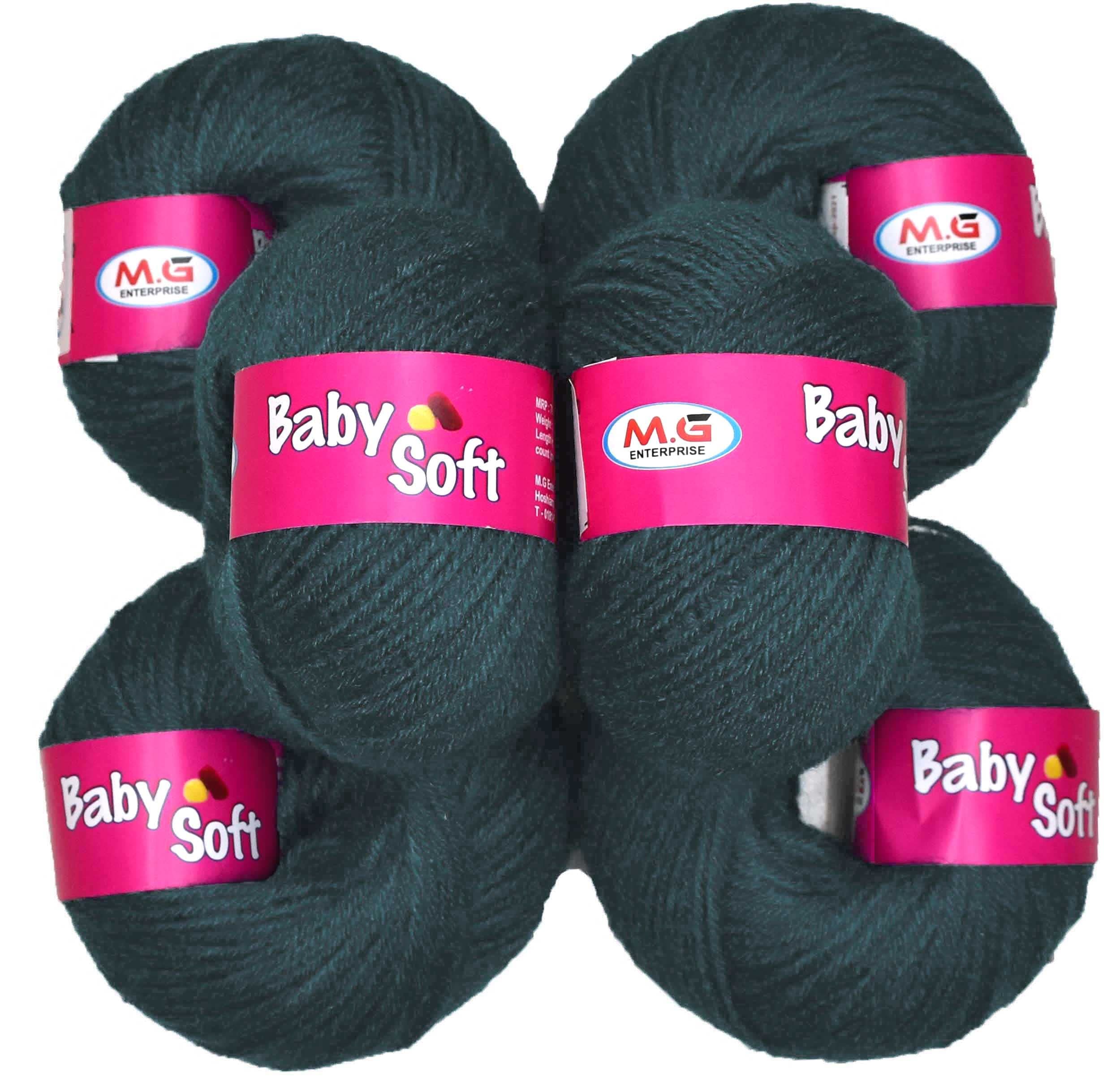 KNIT KING 100% Acrylic Wool Deep Grey (8 pc) Baby Soft 4 ply Wool Ball Hand Knitting Wool/Art Craft Soft Fingering Crochet Hook Yarn, Needle Knitting Yarn Thread Dye N O P RR